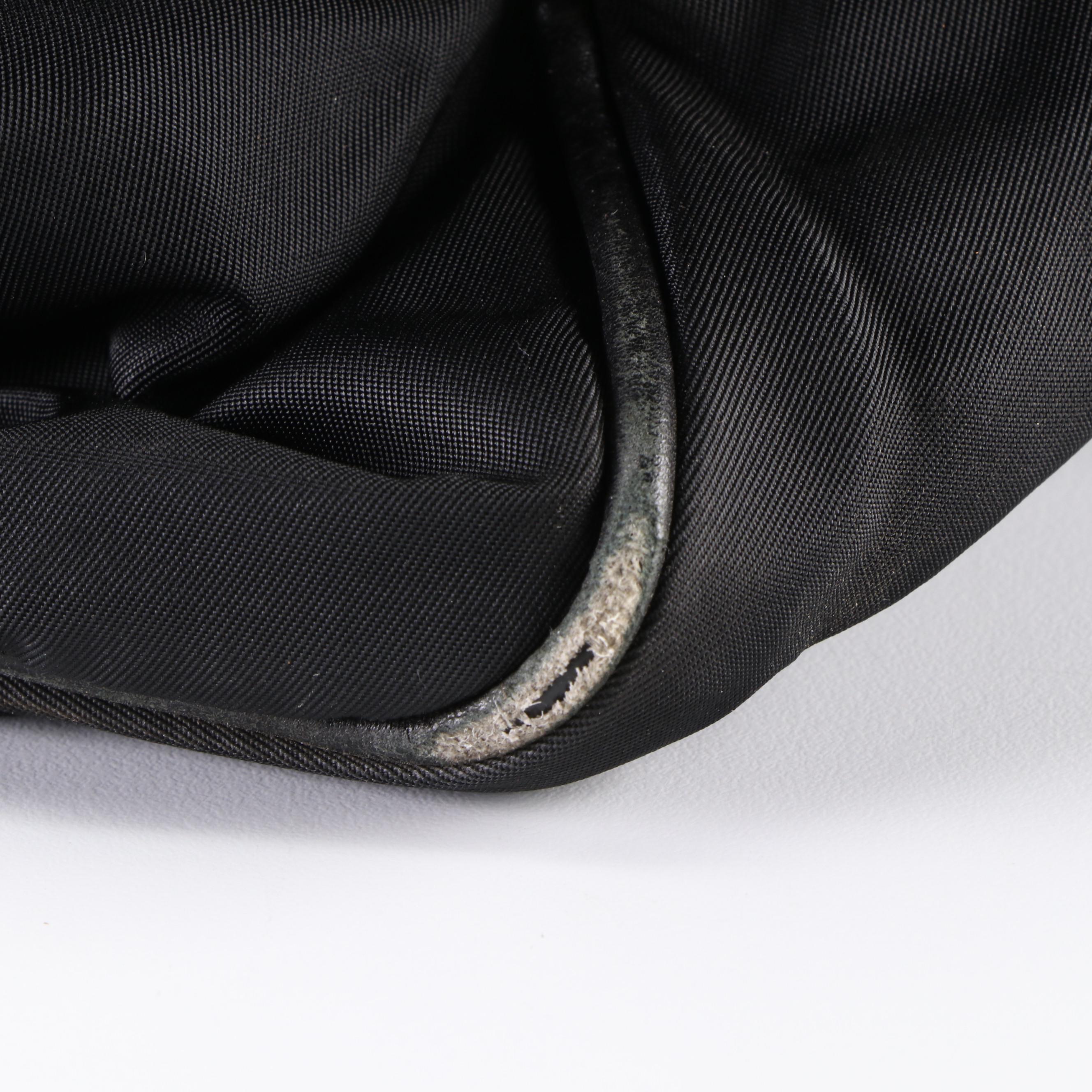 Prada Soft Briefcase in Black Leather and Tessuto Nylon