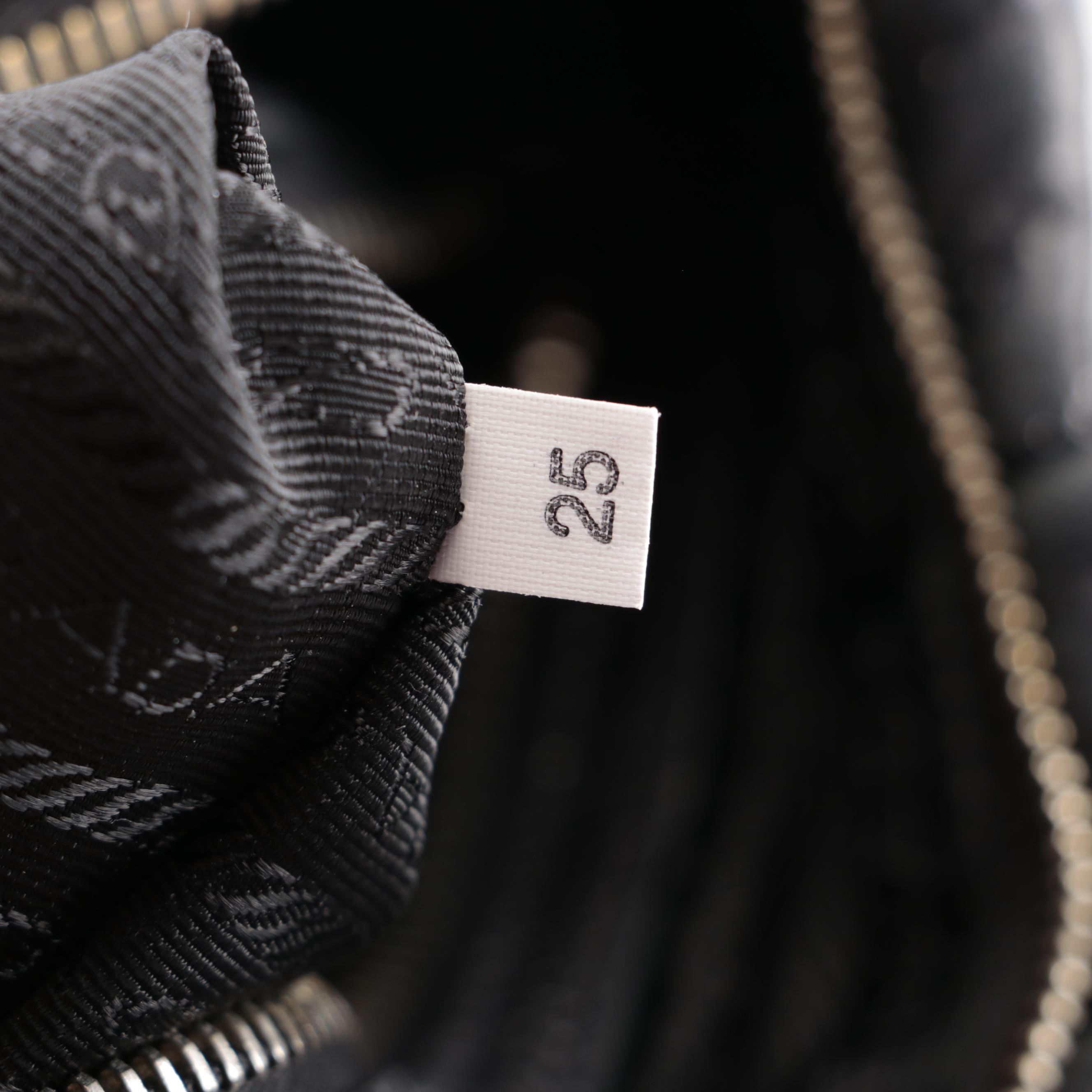 Prada Shoulder Bag in Black Cervo Lux Leather