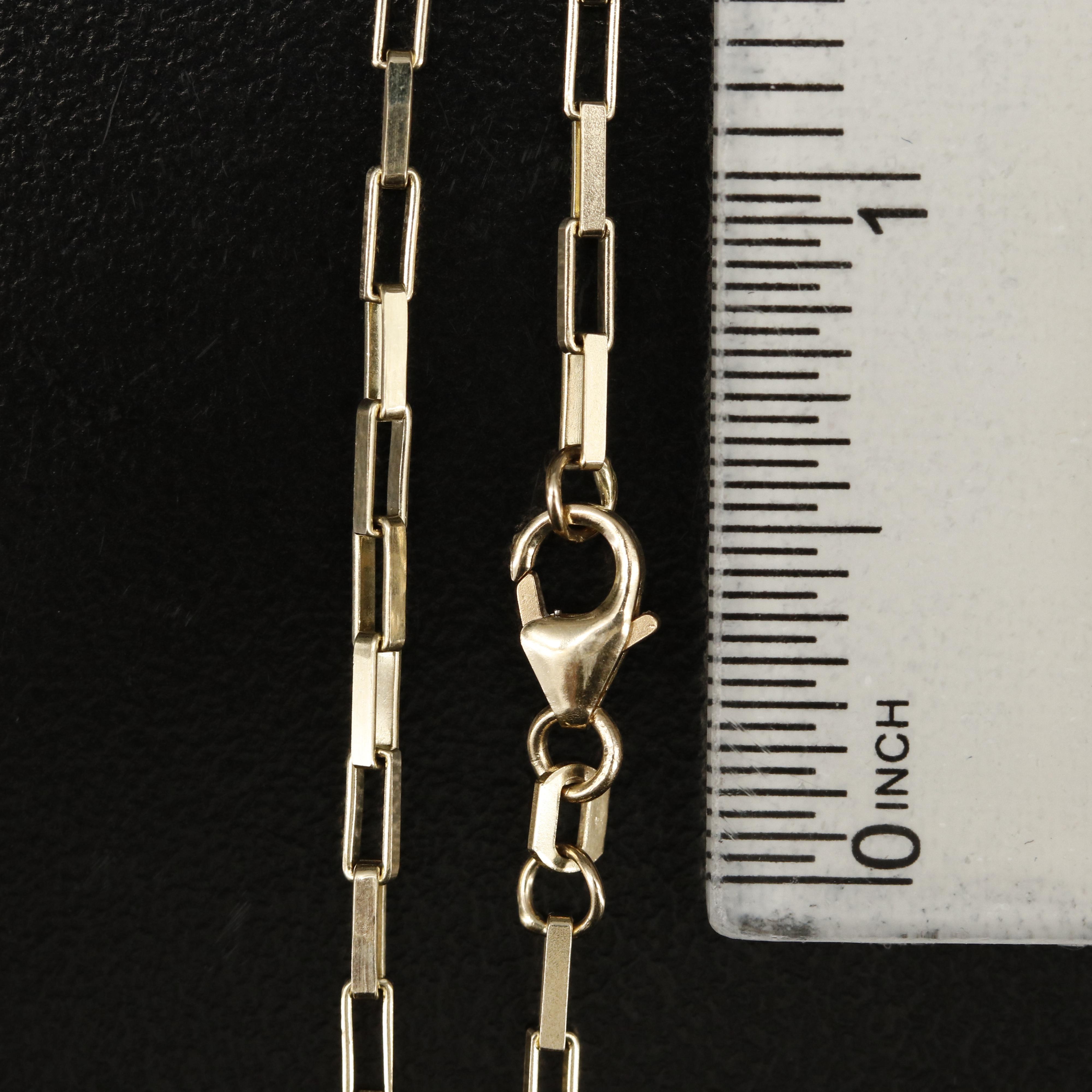 10K Elongated Box Chain Necklace