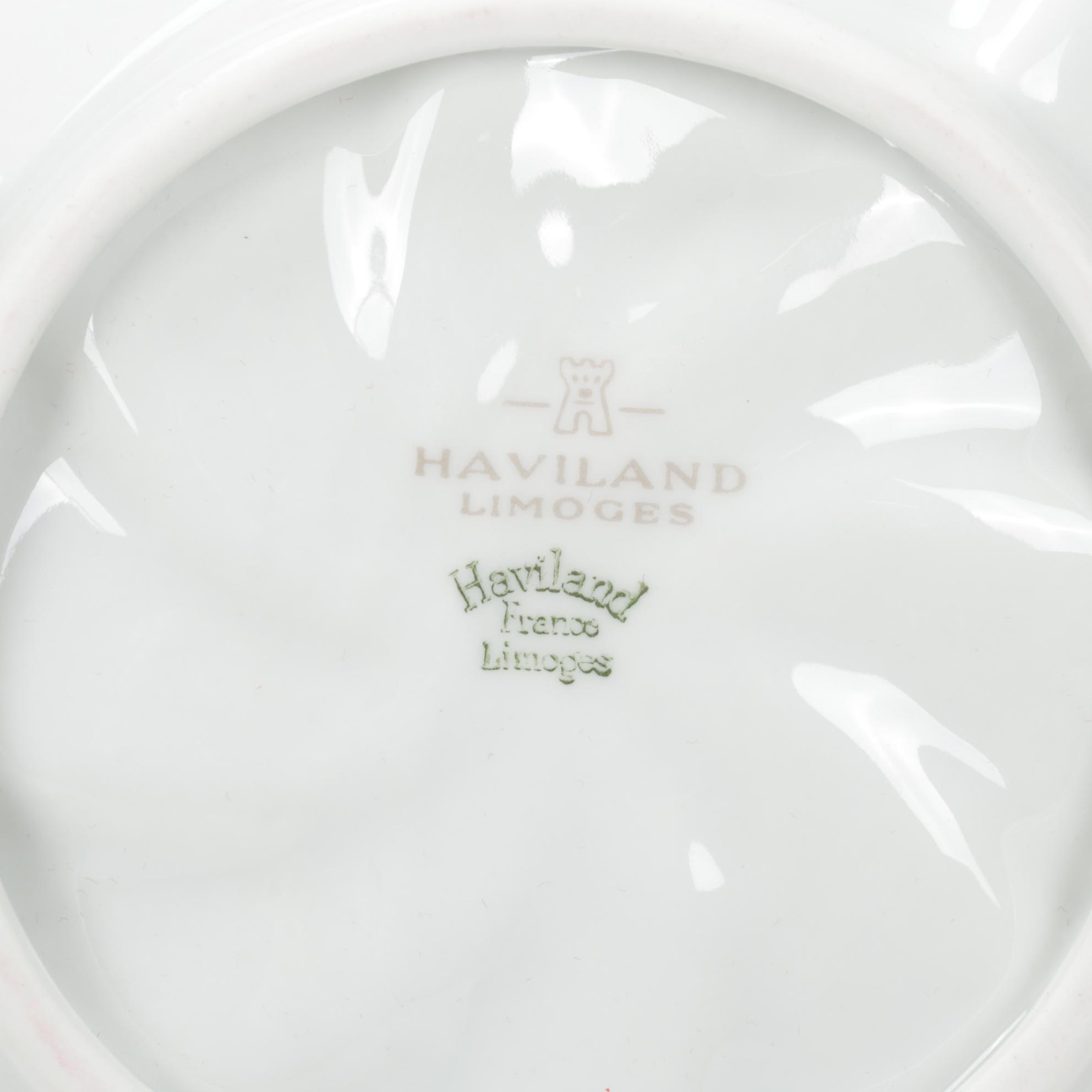 Haviland Limoges Porcelain "Margaux"  and Other Porcelain Dishes