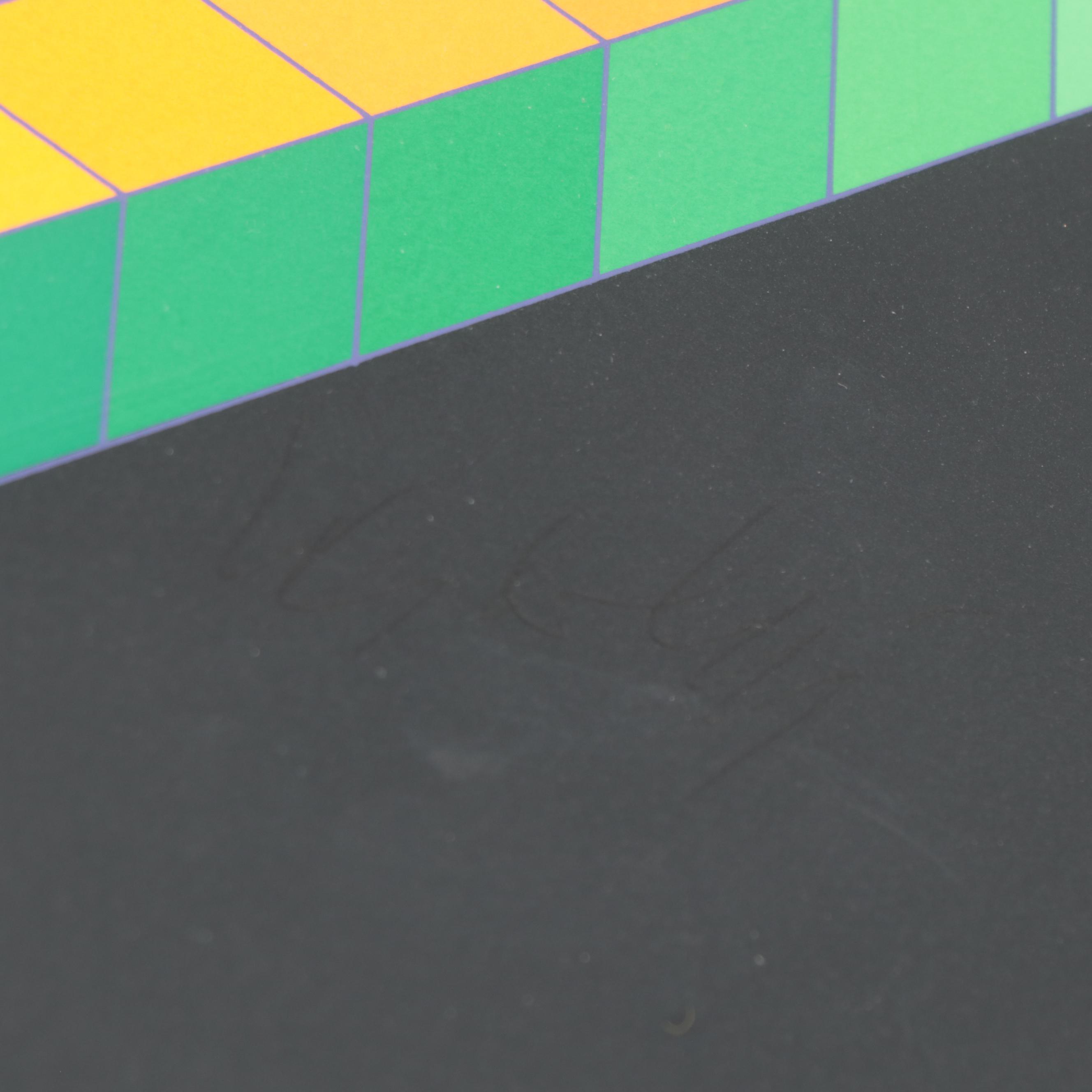 Victor Vasarely Op Art Serigraph "Tsiga II"