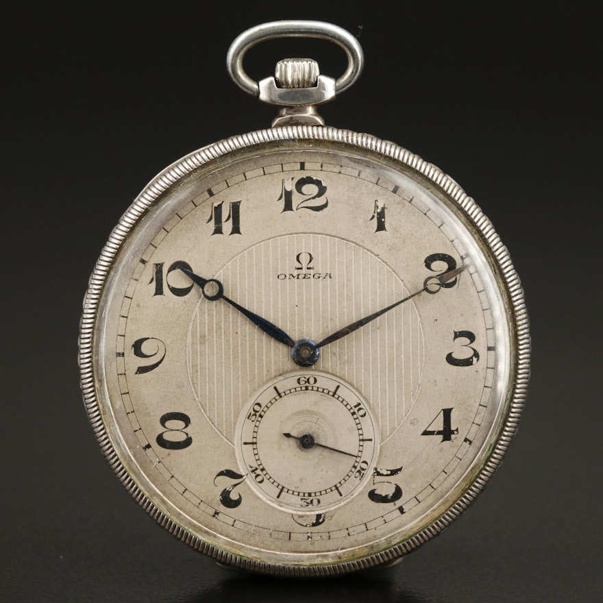 Omega 900 Silver Pocket Watch