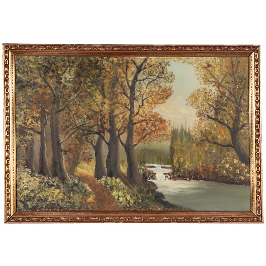Woodland Landscape Oil Painting