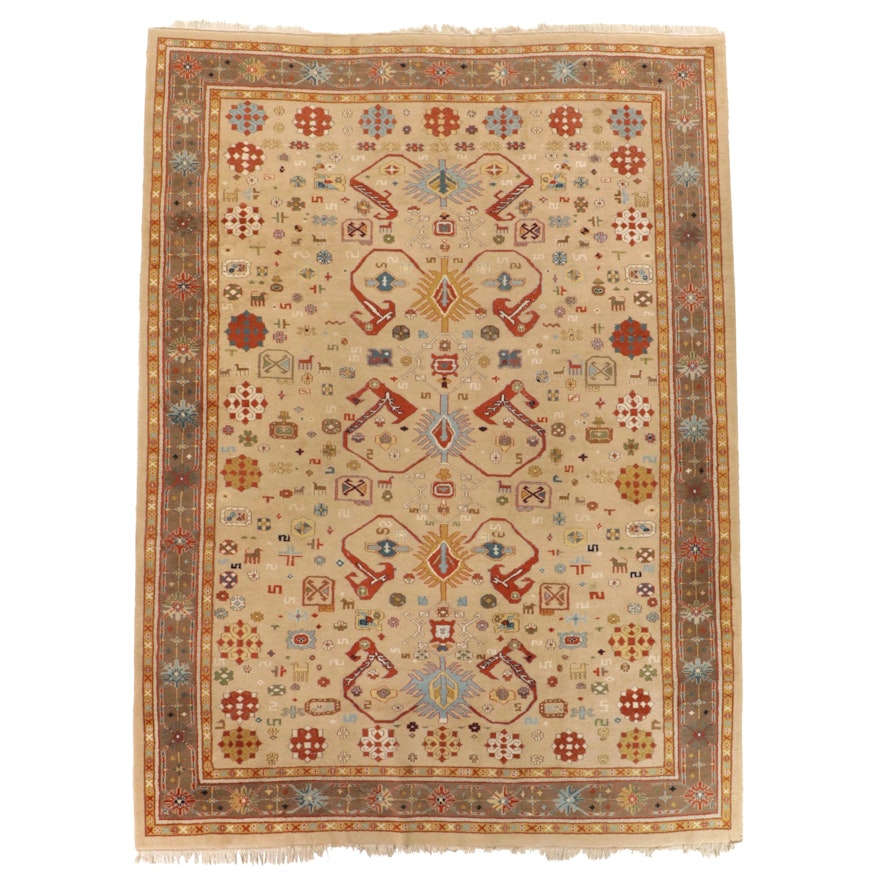 9'10 x 14' Hand-Knotted Persian Khamseh Room Sized Rug