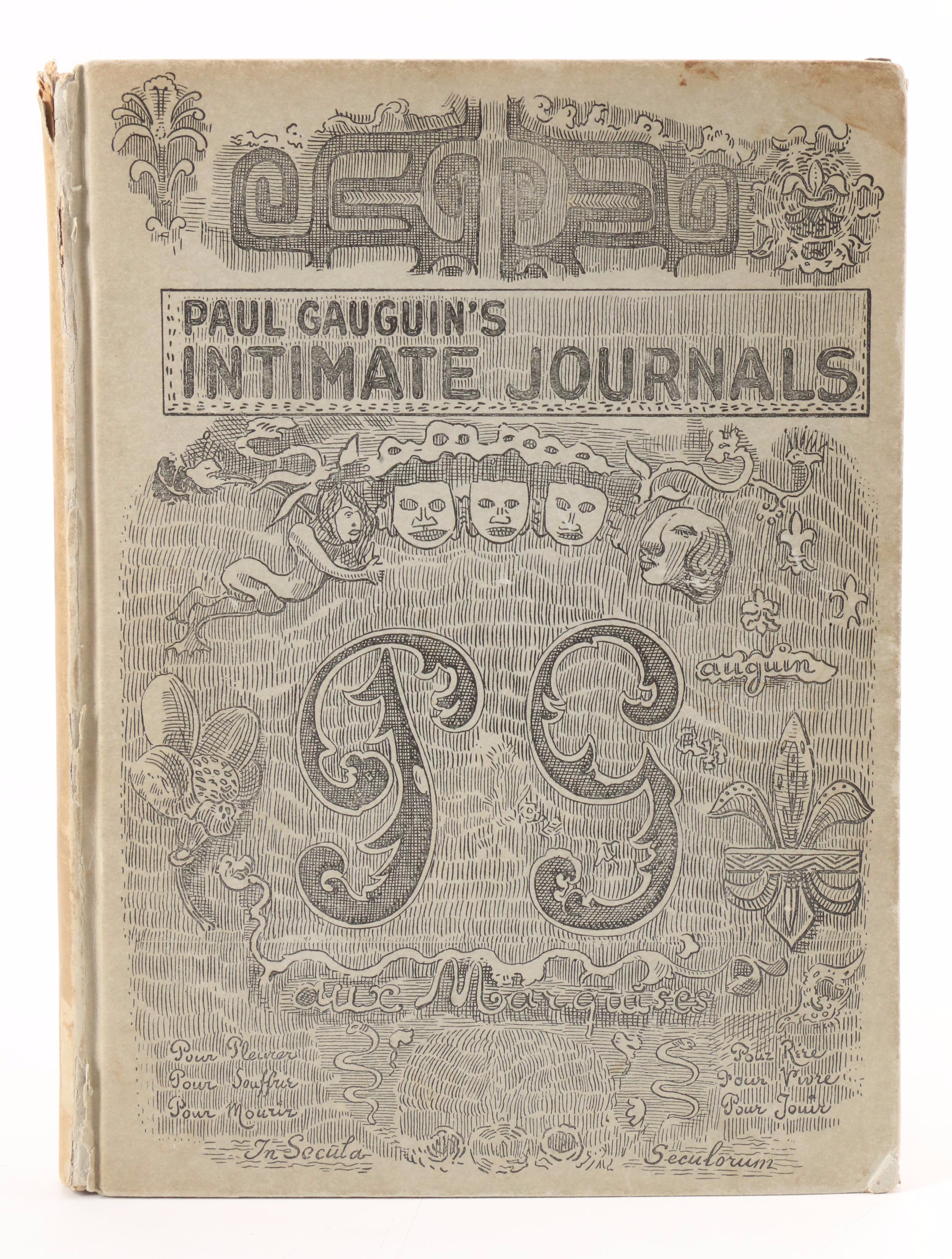 Limited First American Edition "Intimate Journals" by Paul Gauguin, 1921