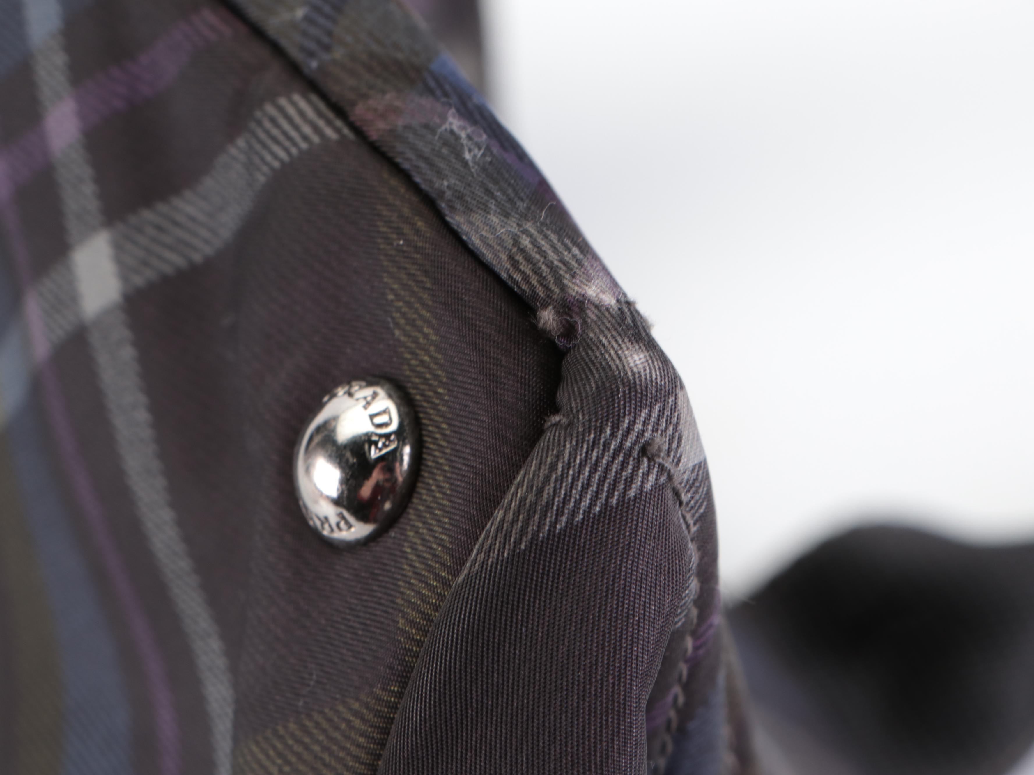 Prada Tote Bag in Battle Cry Tessuto Scozzes Plaid Nylon