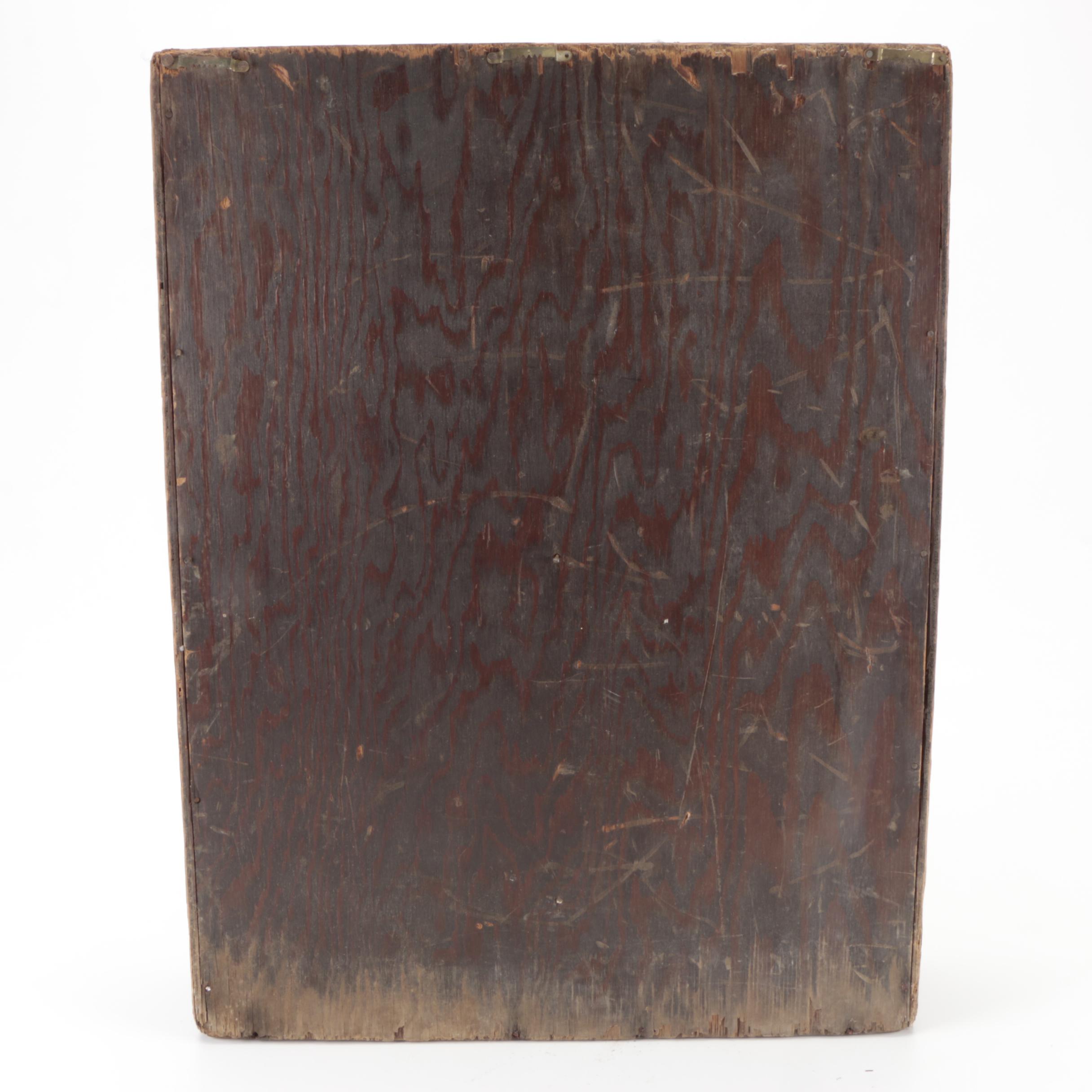 Salvaged Purser's Wooden Cabinet, Marked "R.M.S. Queen Mary," Mid-20th C.