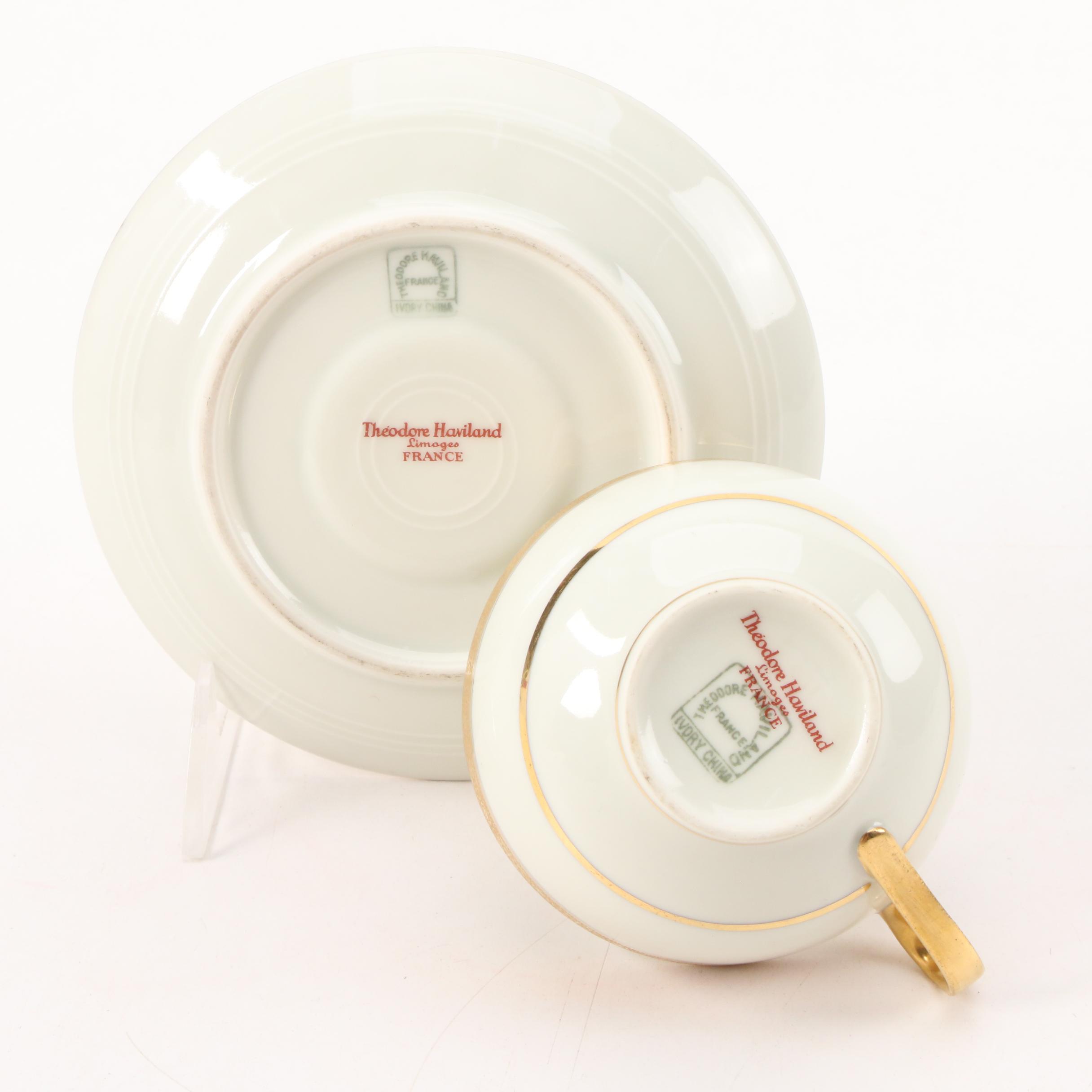 Haviland Limoges Bone China Dinnerware Set, Mid to Late 20th C.