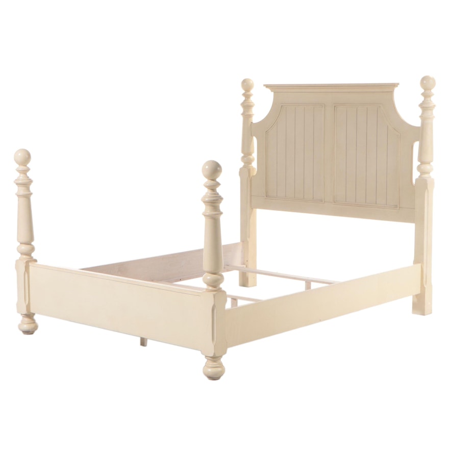 Ashley Furniture "Alison Hall" Painted Wood Queen Size Poster Bed Frame