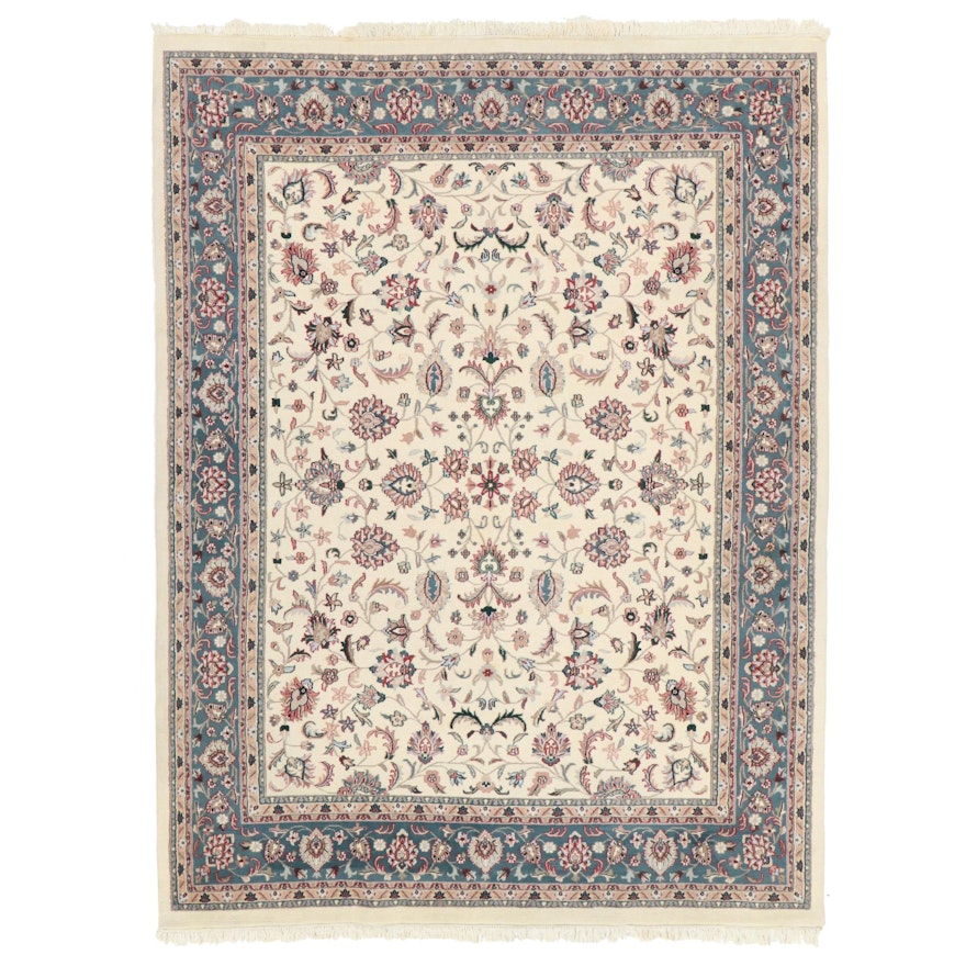 8'11 x 12'4 Hand-Knotted Persian Isfahan Room Sized Rug