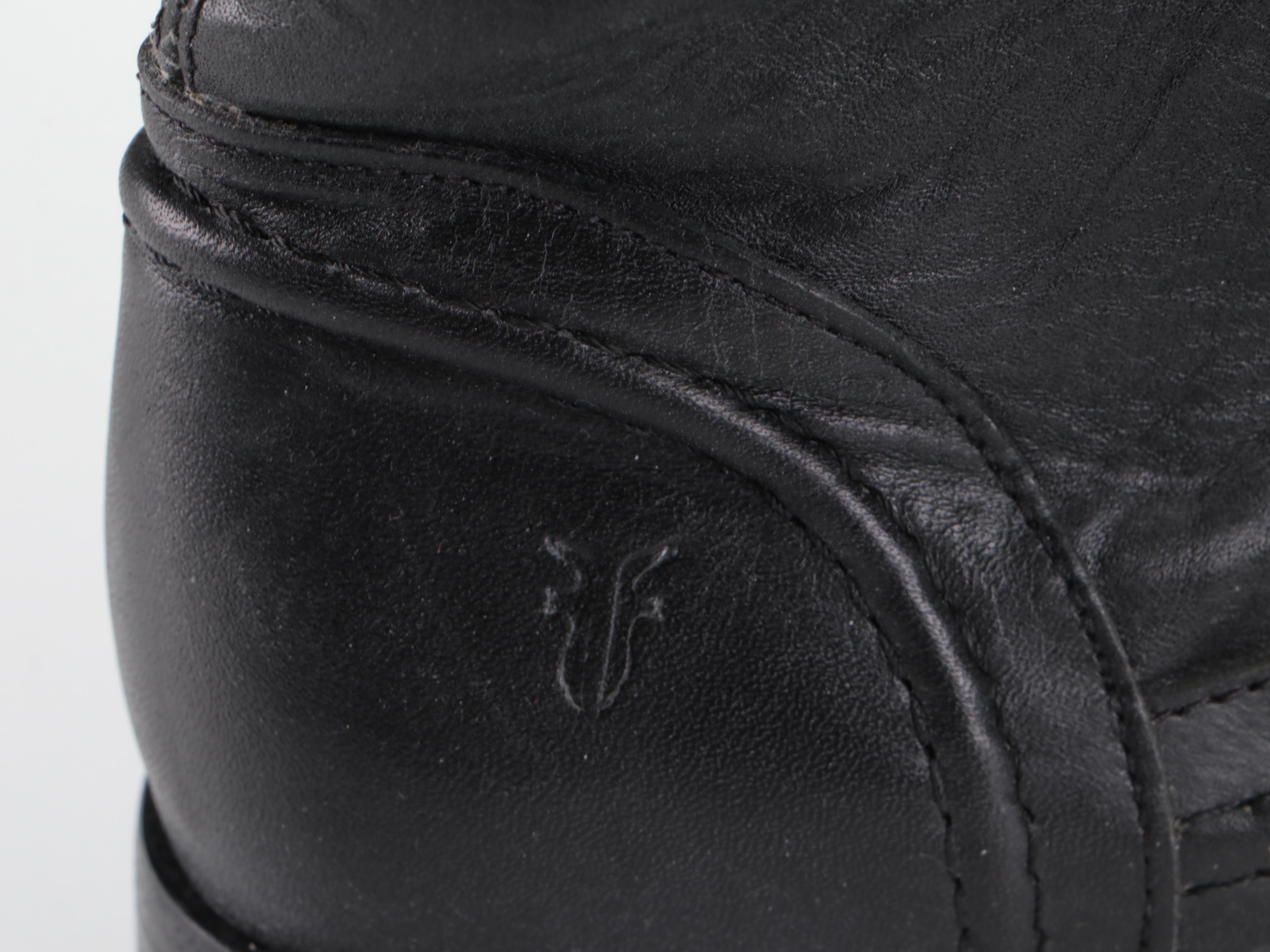 Frye Melissa Trapunto Tall Boots in Black Leather with Box