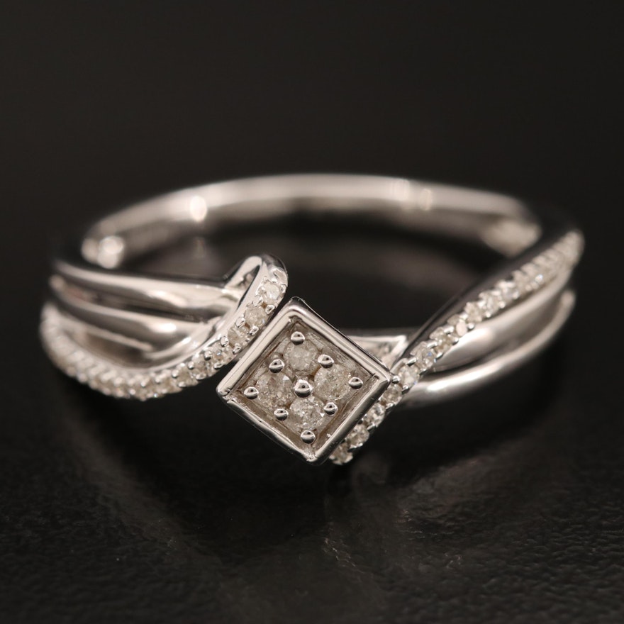 Sterling Diamond Ring