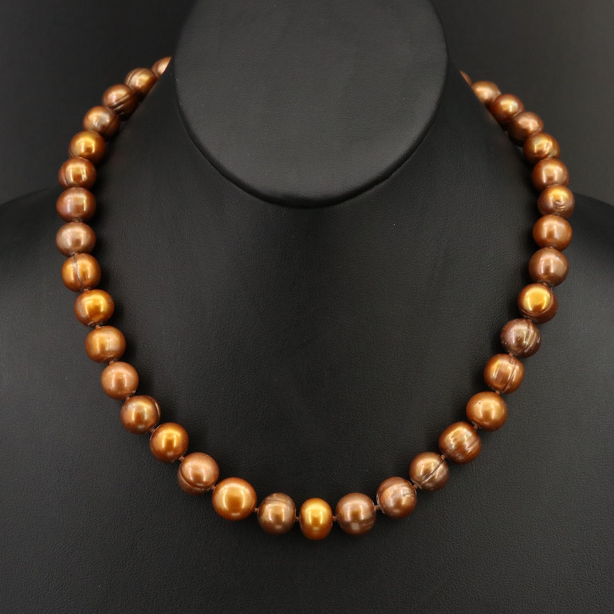 Pearl Necklace with 14K Clasp