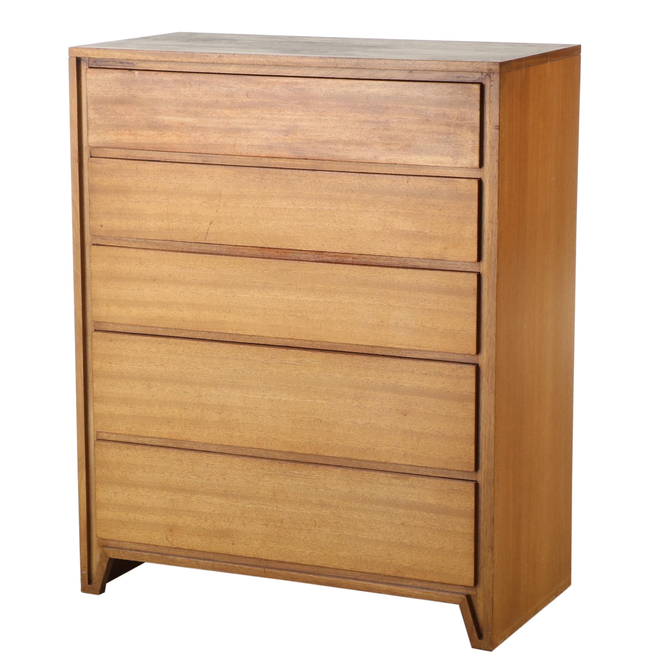 Landstrom Furniture Mid Century Modern Mahogany Five-Drawer Chest