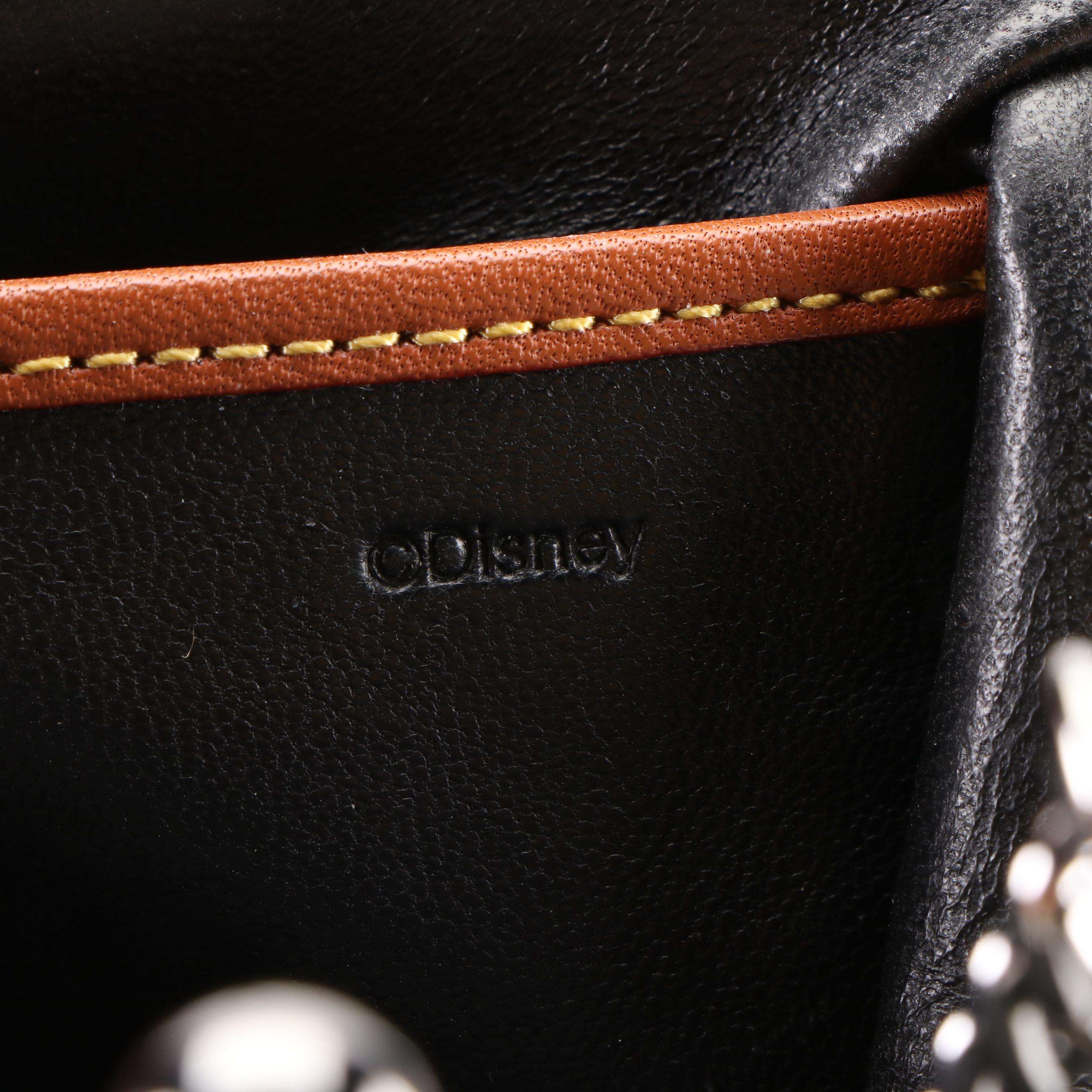 Coach X Disney Mickey Mouse Two-Way Kiss lock Bag in Yellow Leather with Box