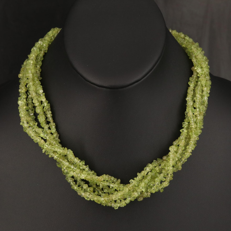 Silpada Peridot Torsade with Sterling Clasp