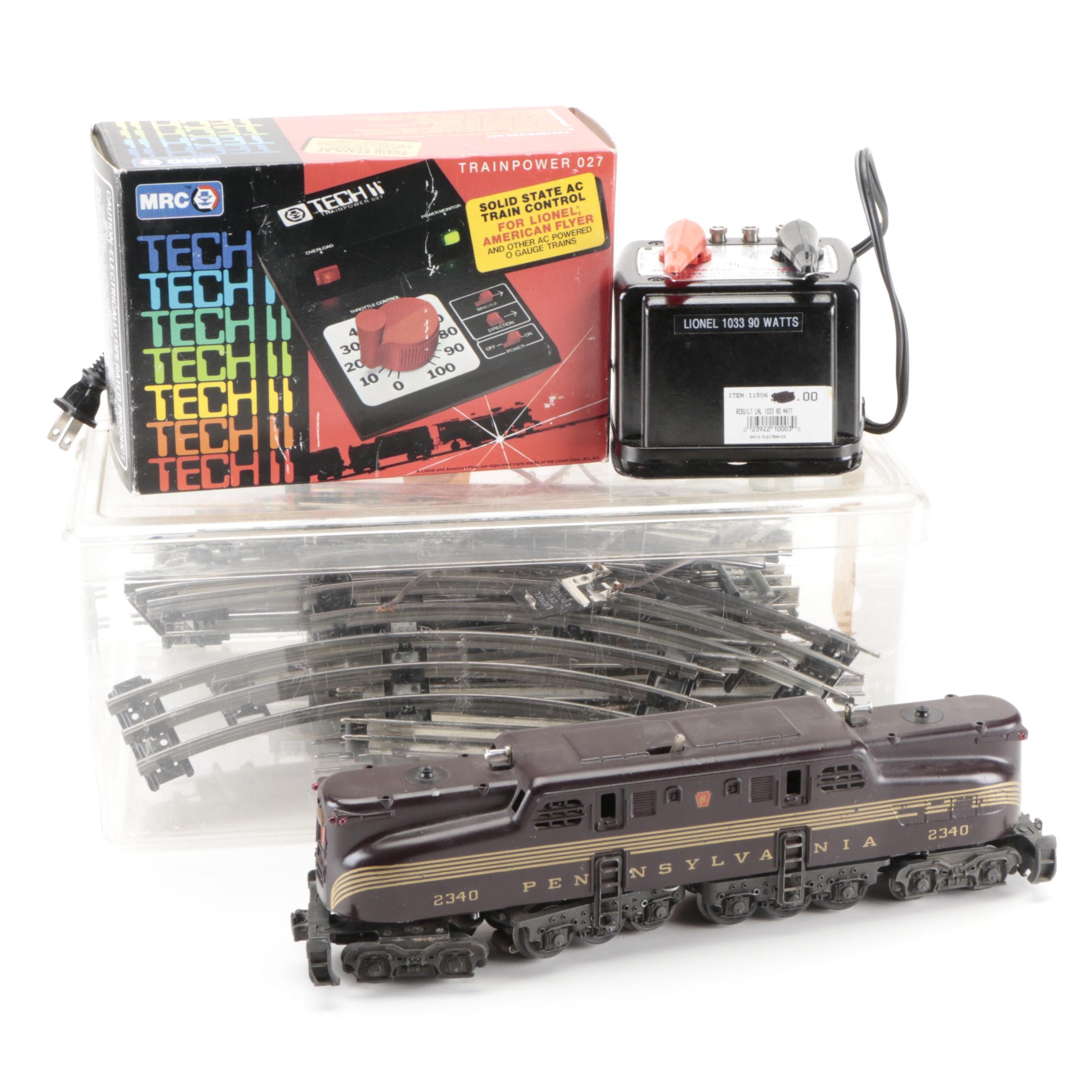 Lionel O Gauge Model GG-1 Penn RR Locomotive, Track, Transformers