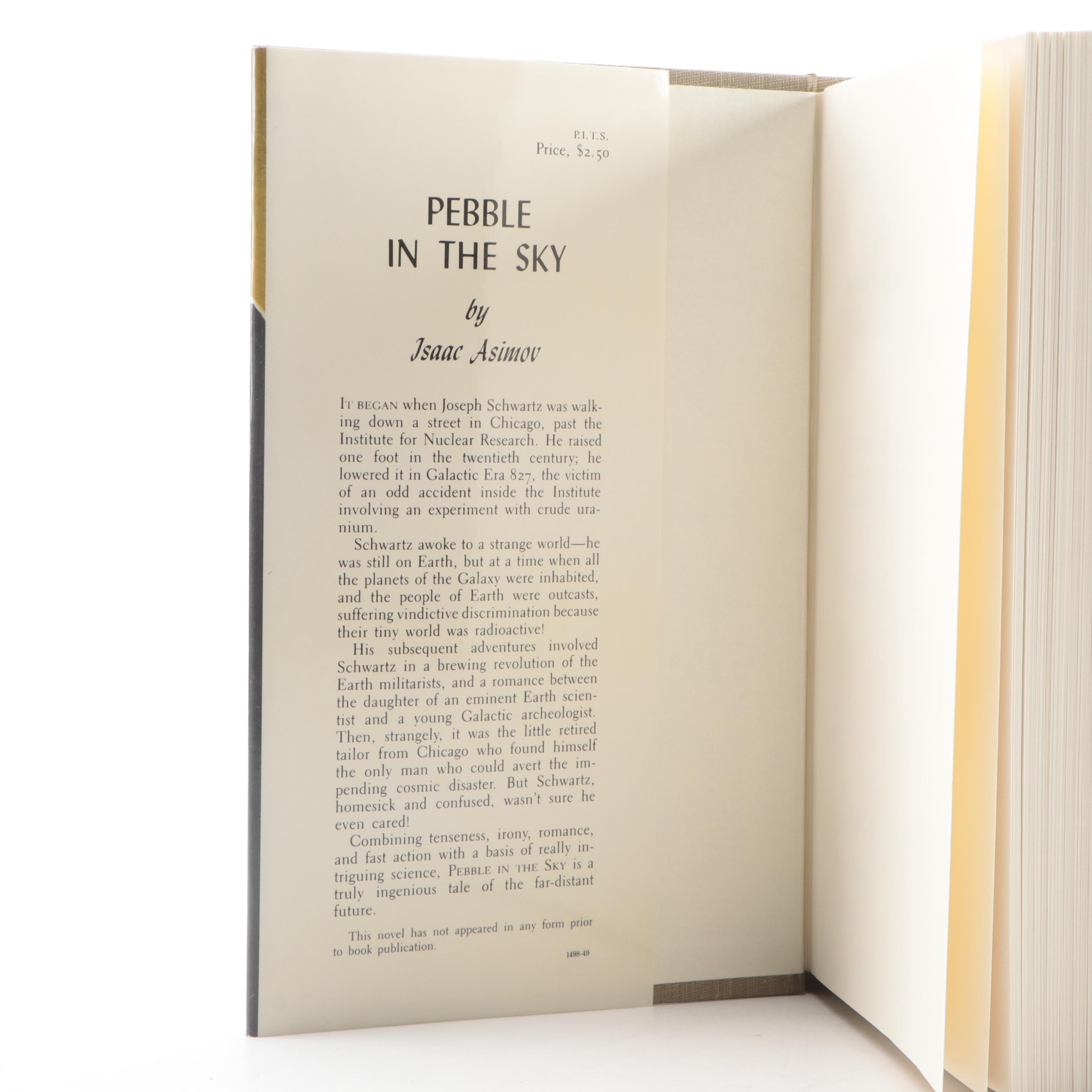 Signed Fortieth Anniversary Edition "Pebble in the Sky" by Isaac Asimov, 1990