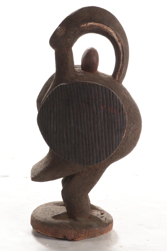Senufo Style "Sejen" Polychrome Wood Figure, West Africa