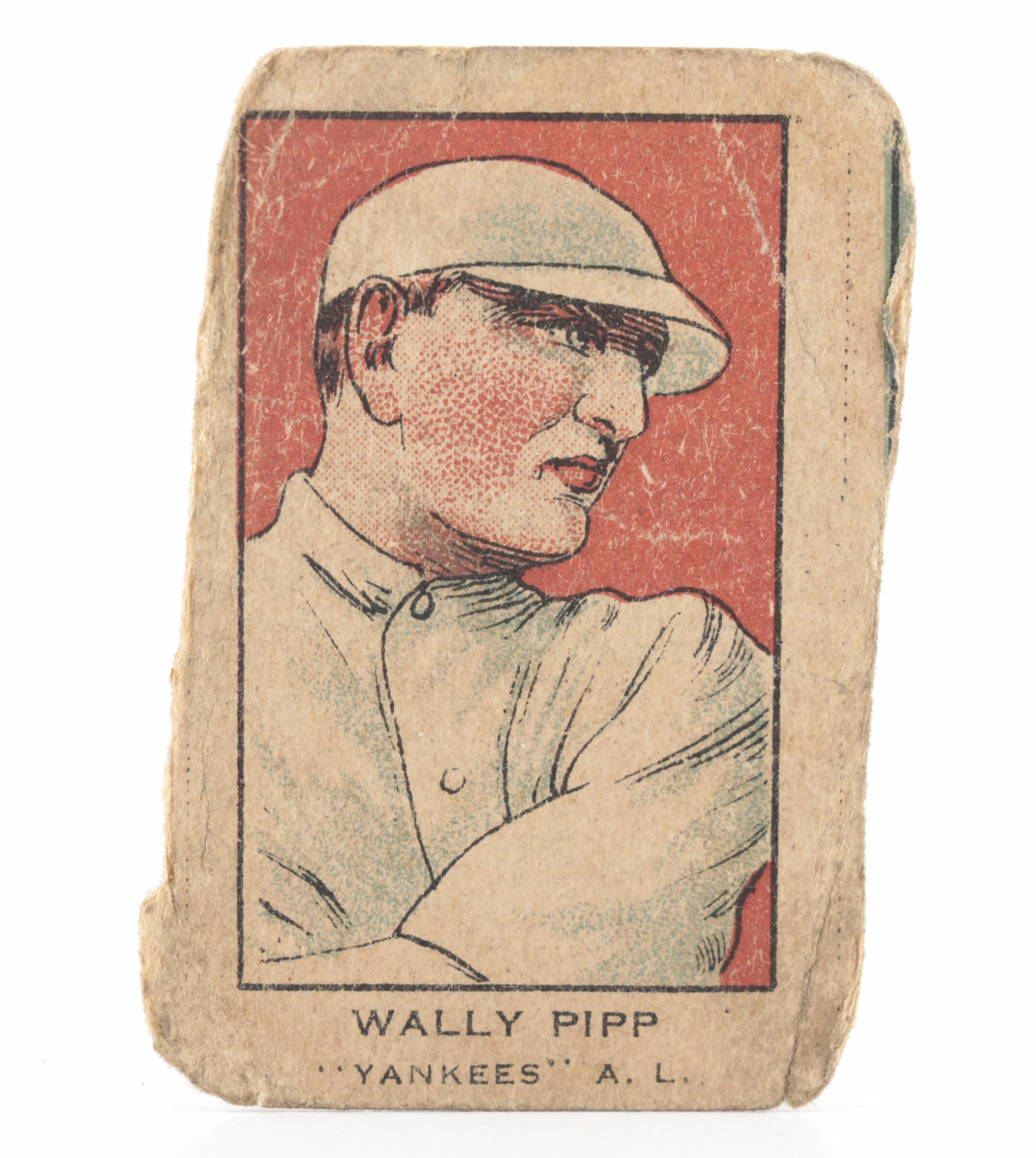 1920s Wally Pipp and Ross Young Baseball Strip Cards