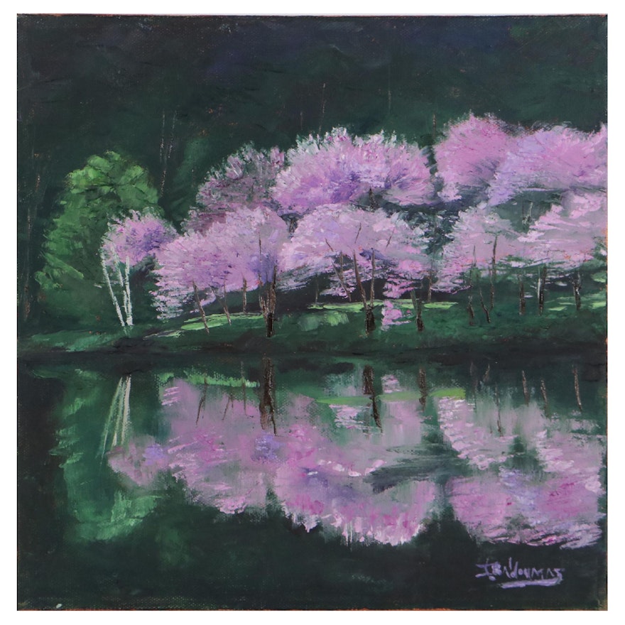 James Baldoumas Oil Painting "Flowering Cherry," 2021