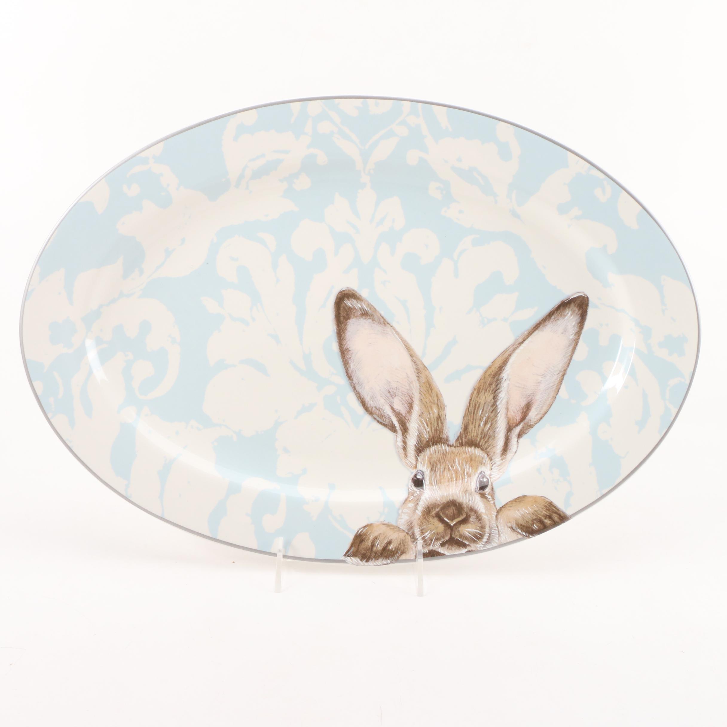 Williams-Sonoma "Damask Bunny" Porcelain Dinnerware with Arthur Court Tableware