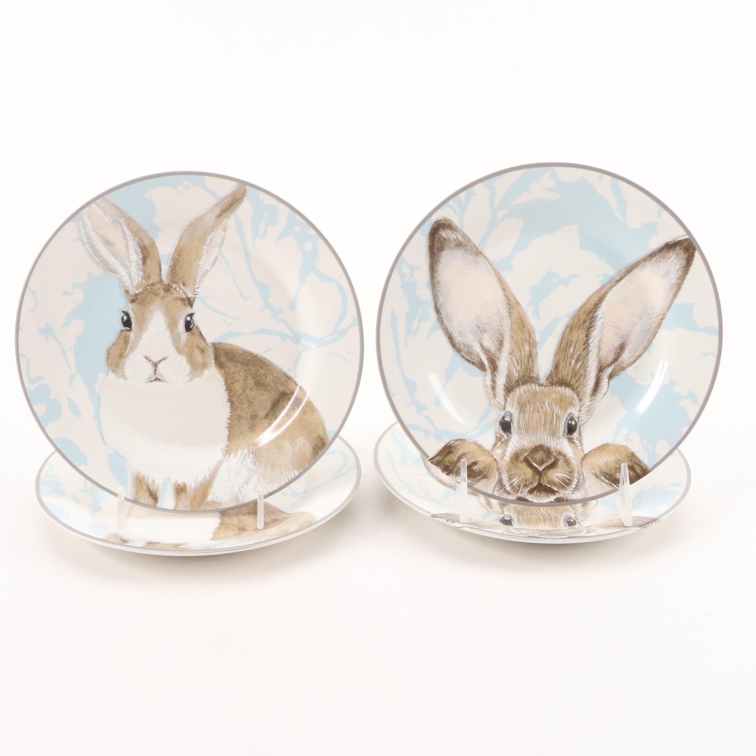 Williams-Sonoma "Damask Bunny" Porcelain Dinnerware with Arthur Court Tableware