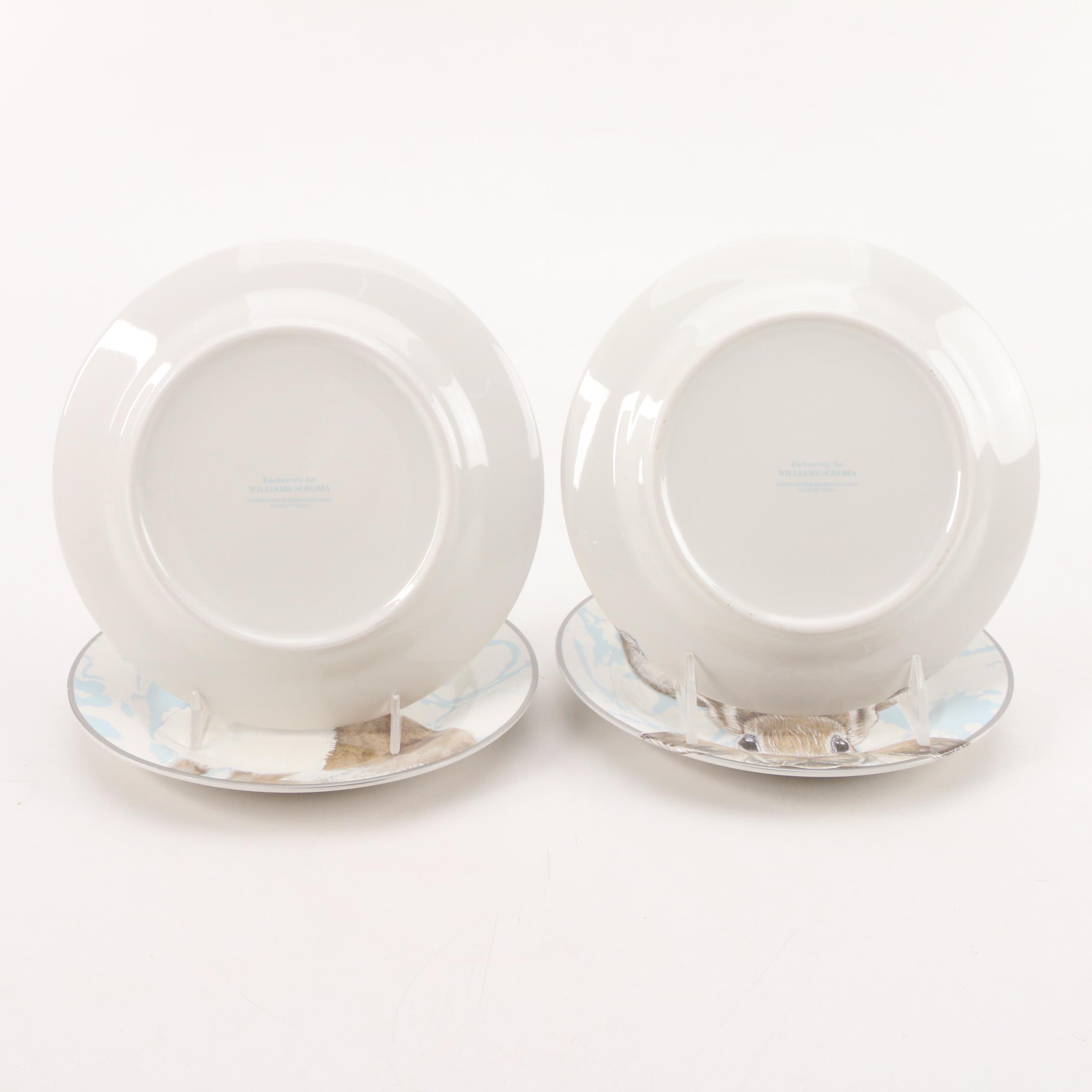 Williams-Sonoma "Damask Bunny" Porcelain Dinnerware with Arthur Court Tableware