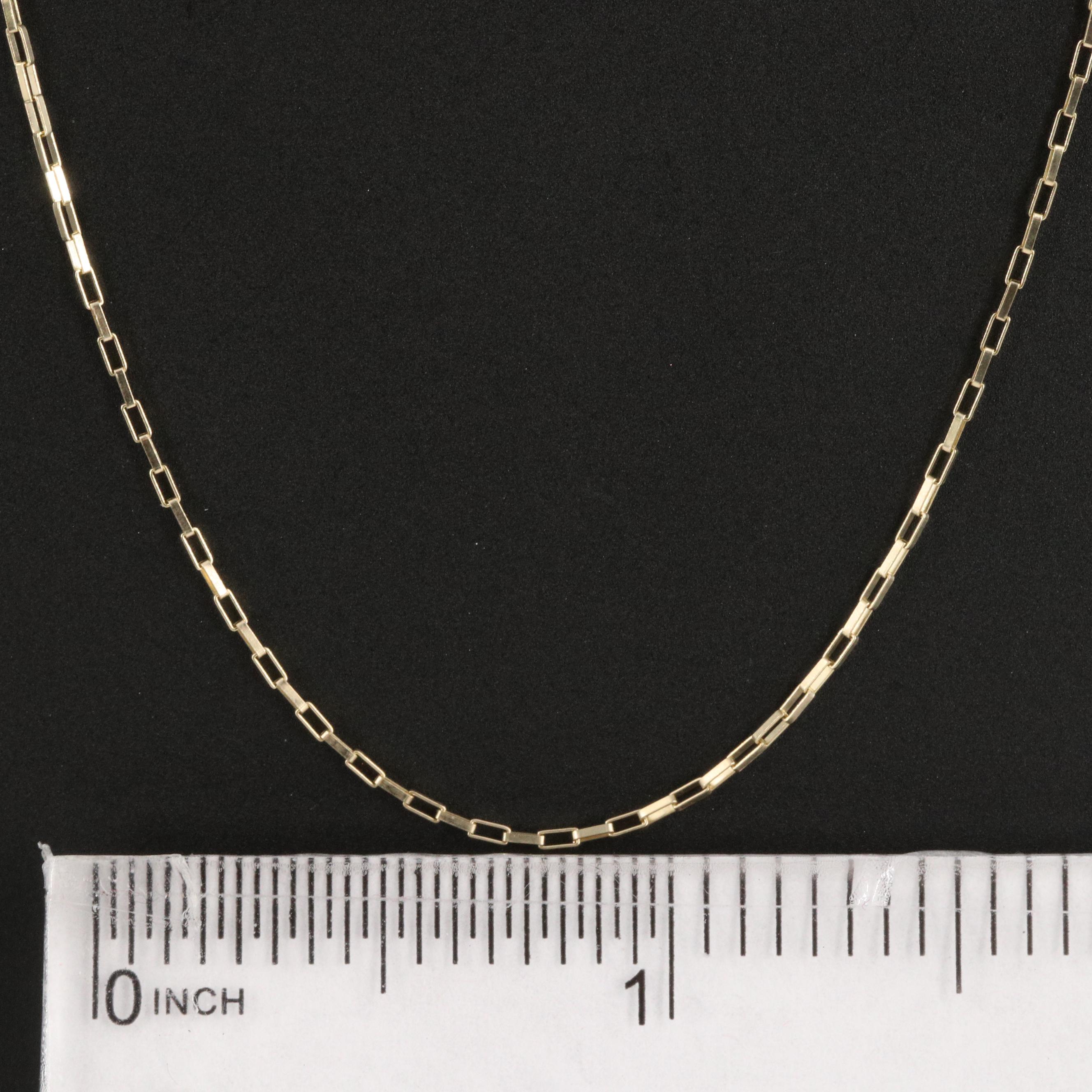 10K Elongated Box Chain Necklace