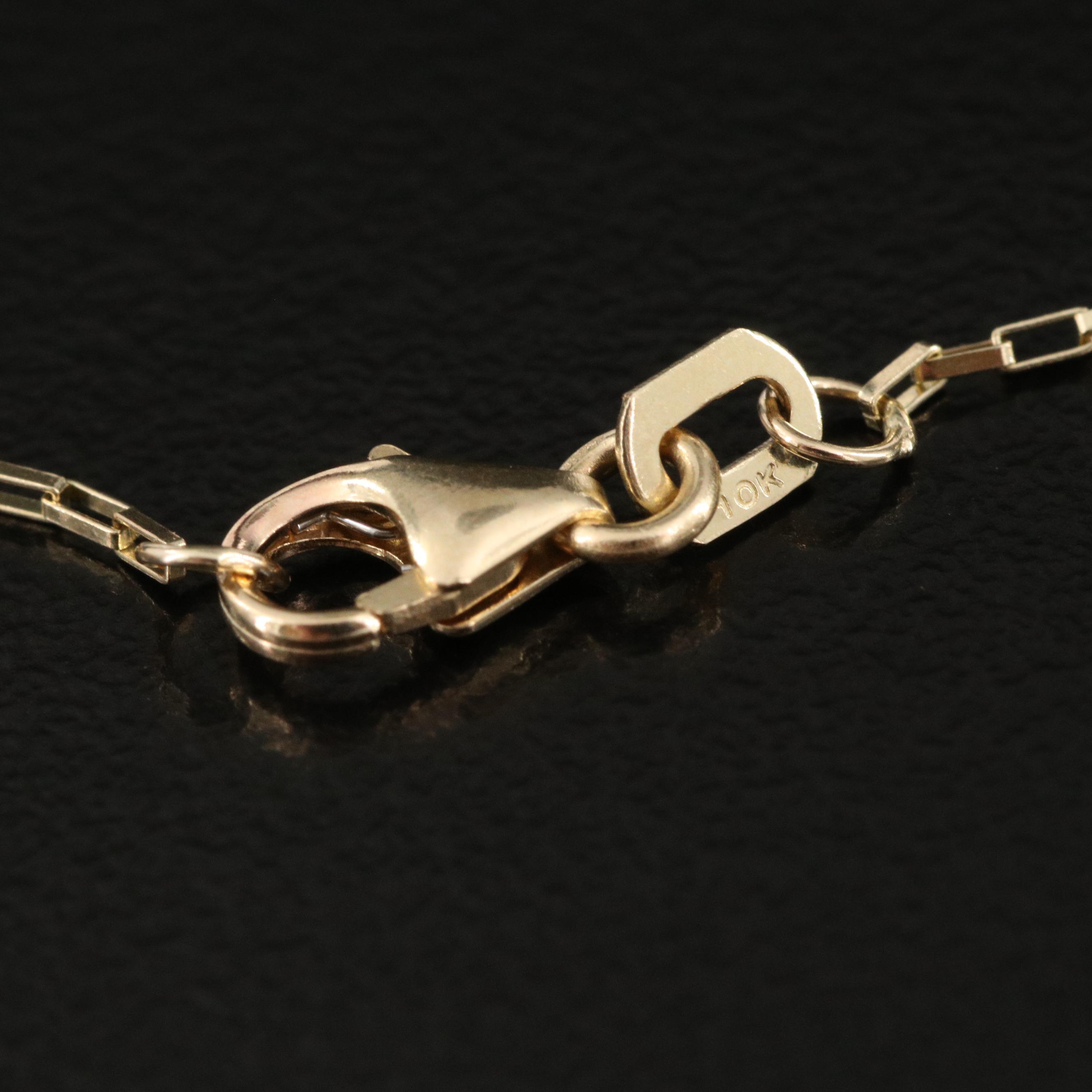 10K Elongated Box Chain Necklace