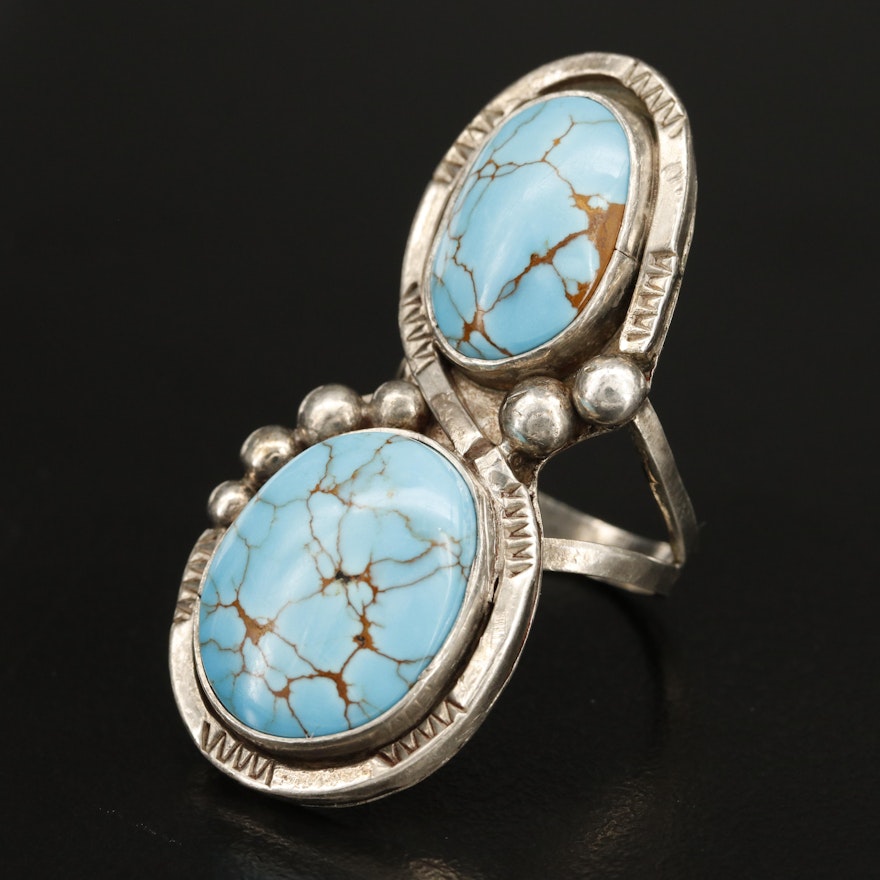 Southwestern Turquoise Ring in Sterling