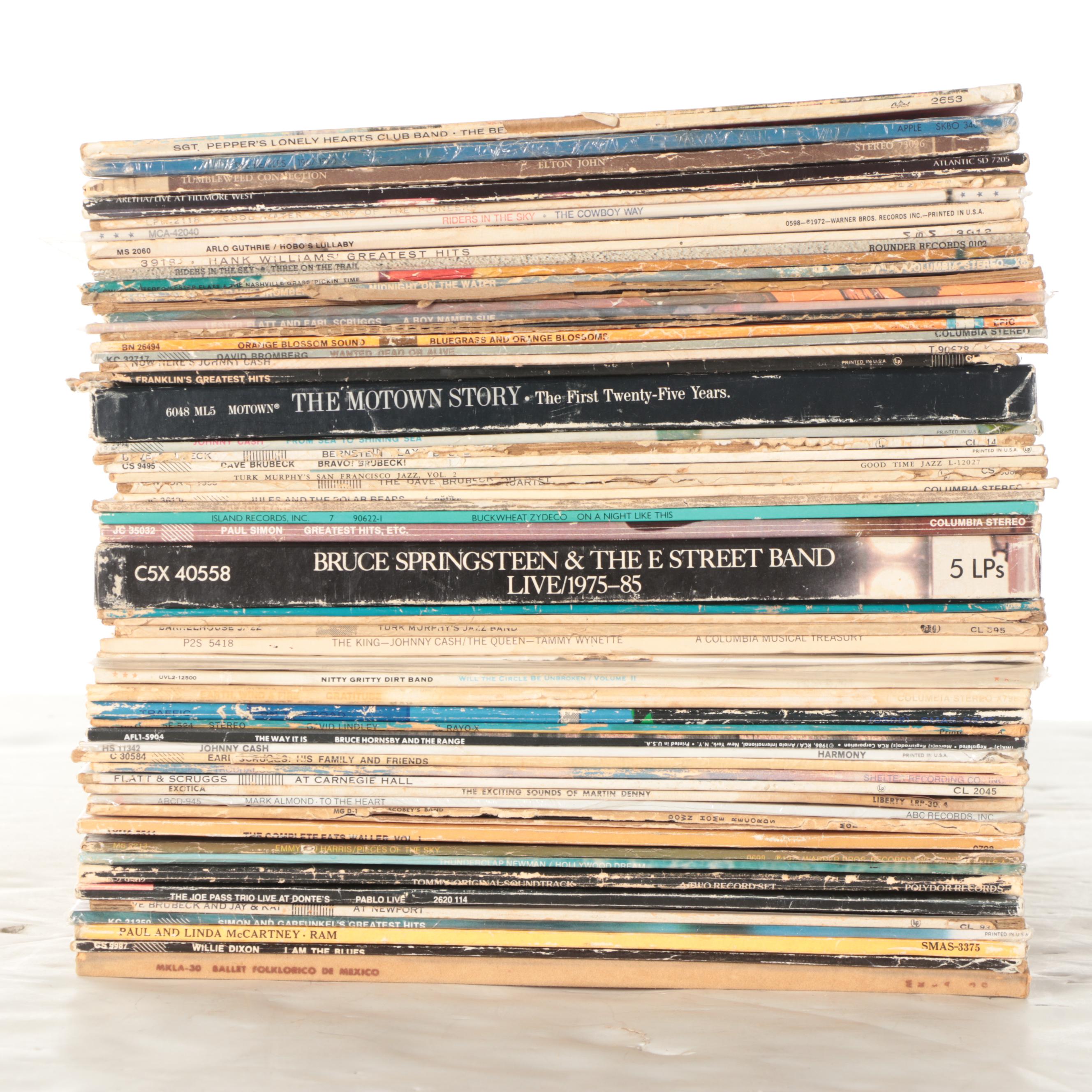 Beatles, Aretha Franklin, Johnny Cash, Other Rock, Jazz, Country, LP Records