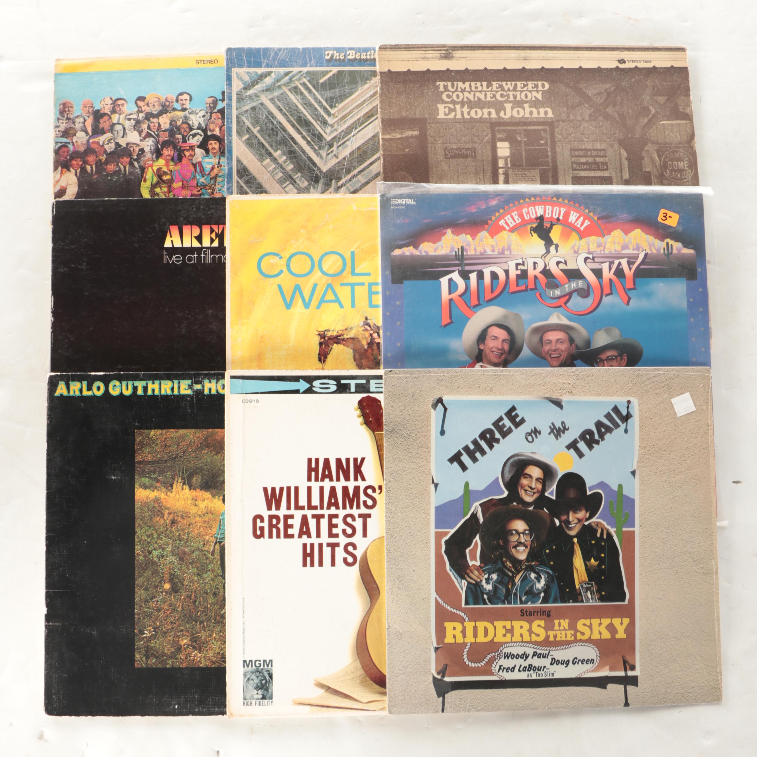 Beatles, Aretha Franklin, Johnny Cash, Other Rock, Jazz, Country, LP Records