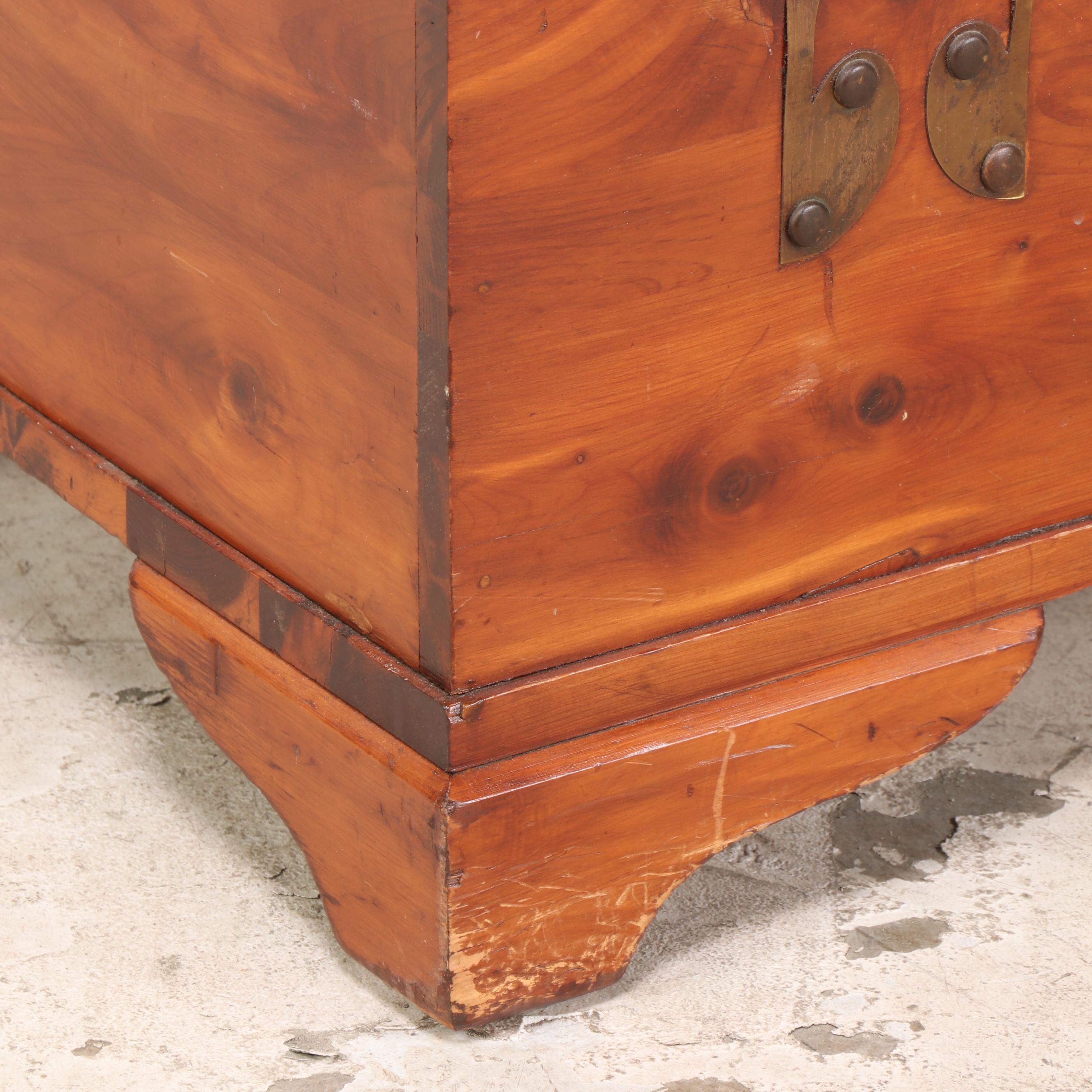 West Branch Novelty Co. Brass-Bound Cedar Chest, 20th Century