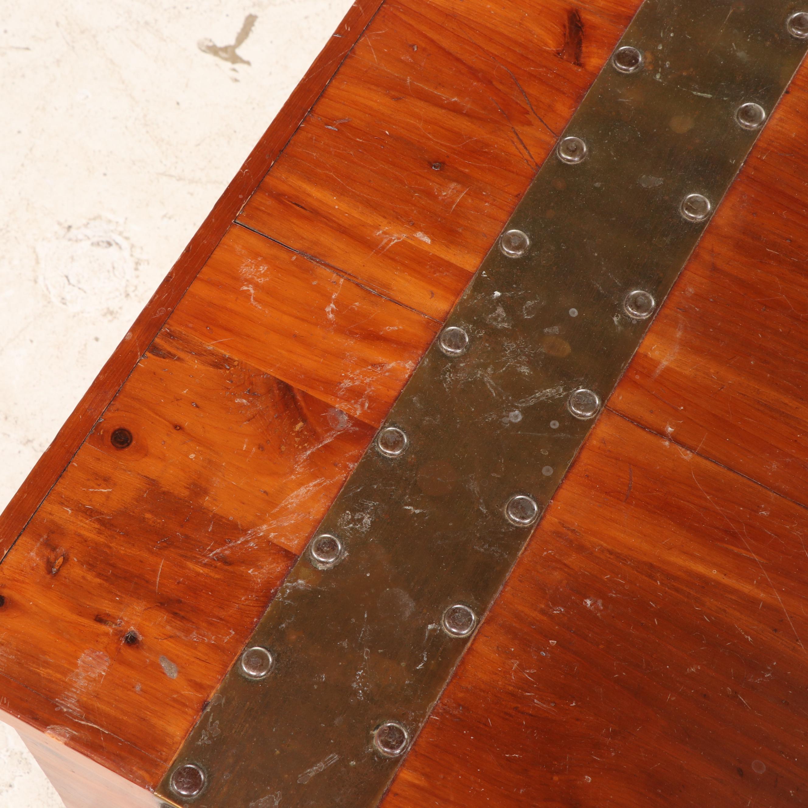 West Branch Novelty Co. Brass-Bound Cedar Chest, 20th Century