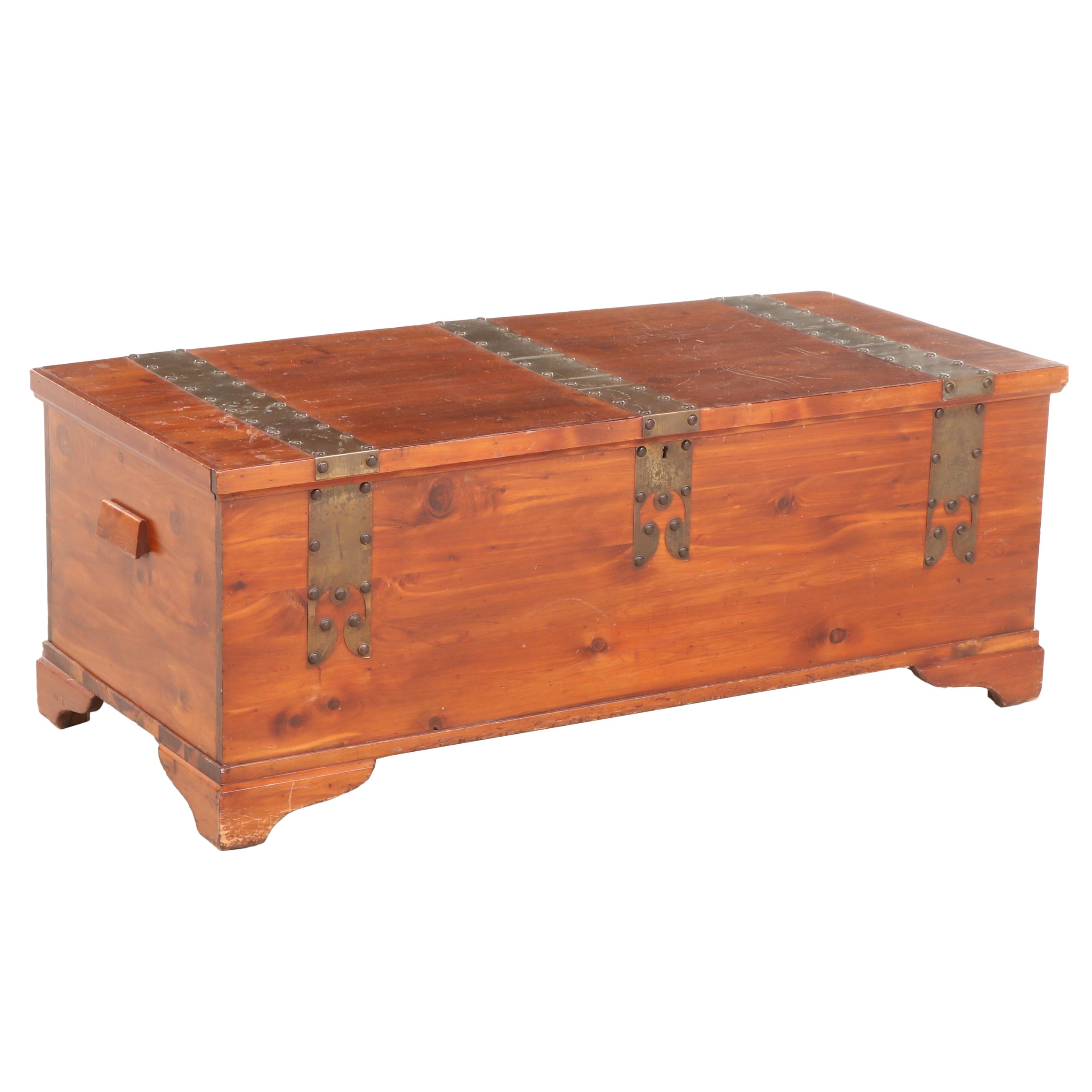 West Branch Novelty Co. Brass-Bound Cedar Chest, 20th Century