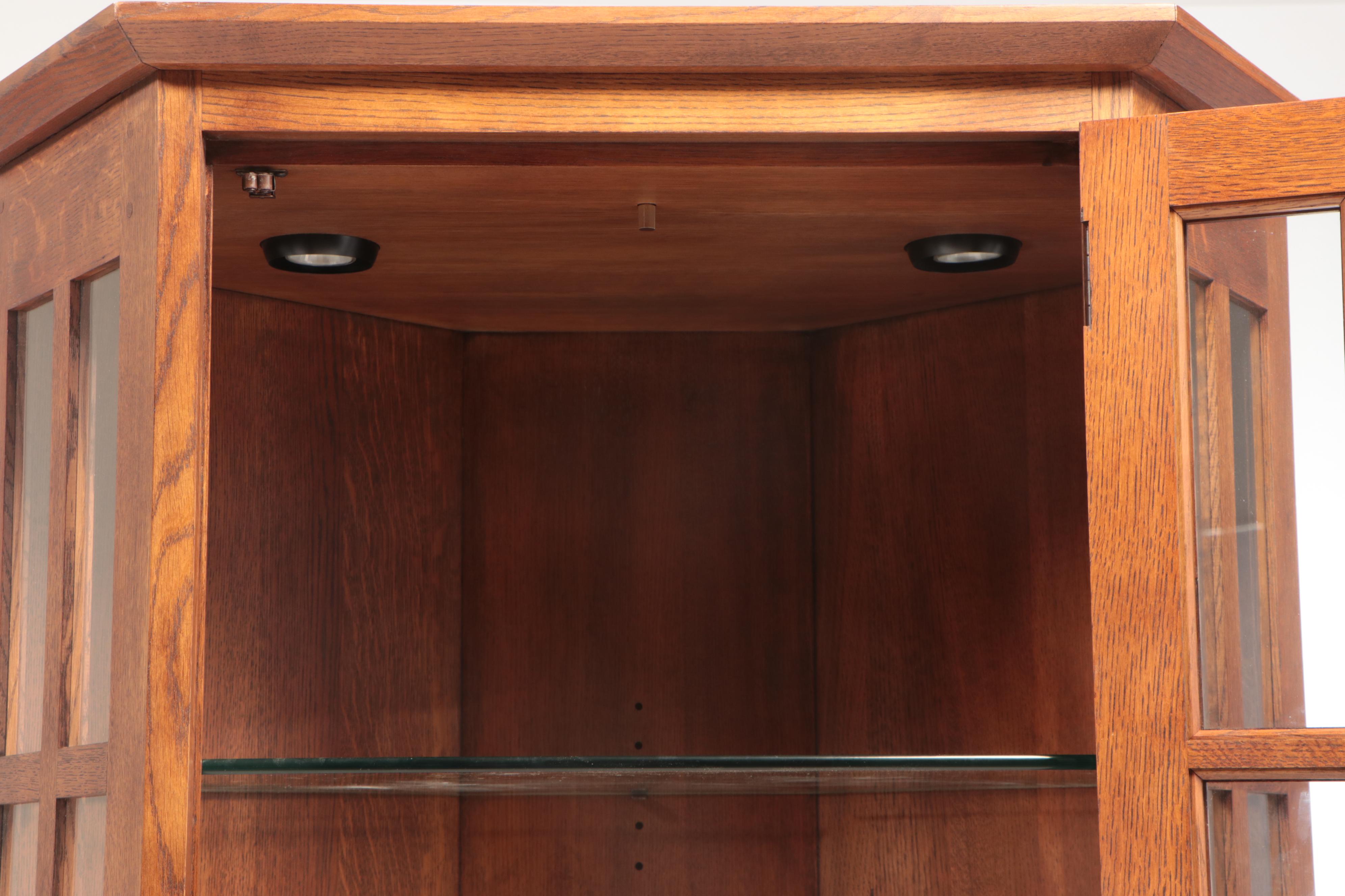Stickley, Arts and Crafts Style Oak Corner Cabinet