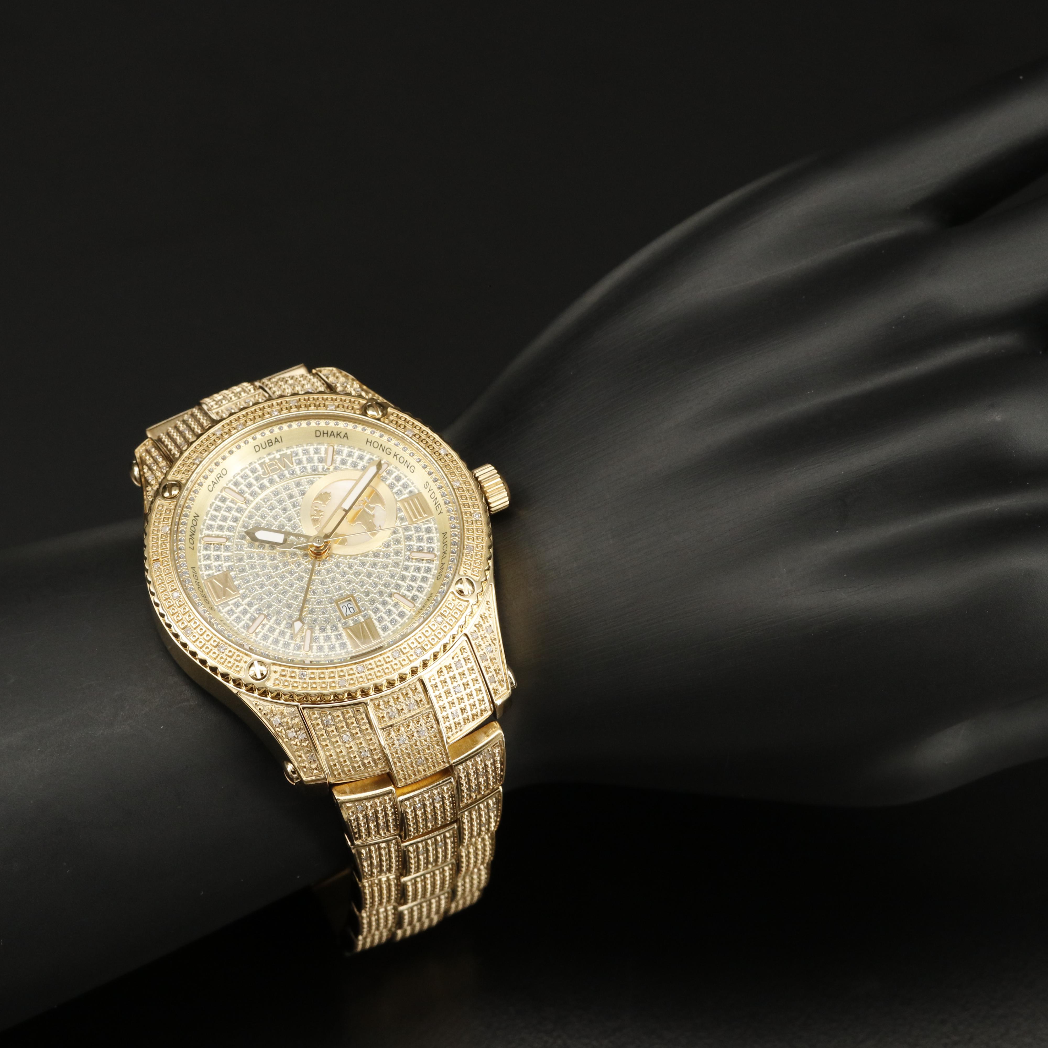 JBW "Jetsetter" Dual Time Diamond Watch