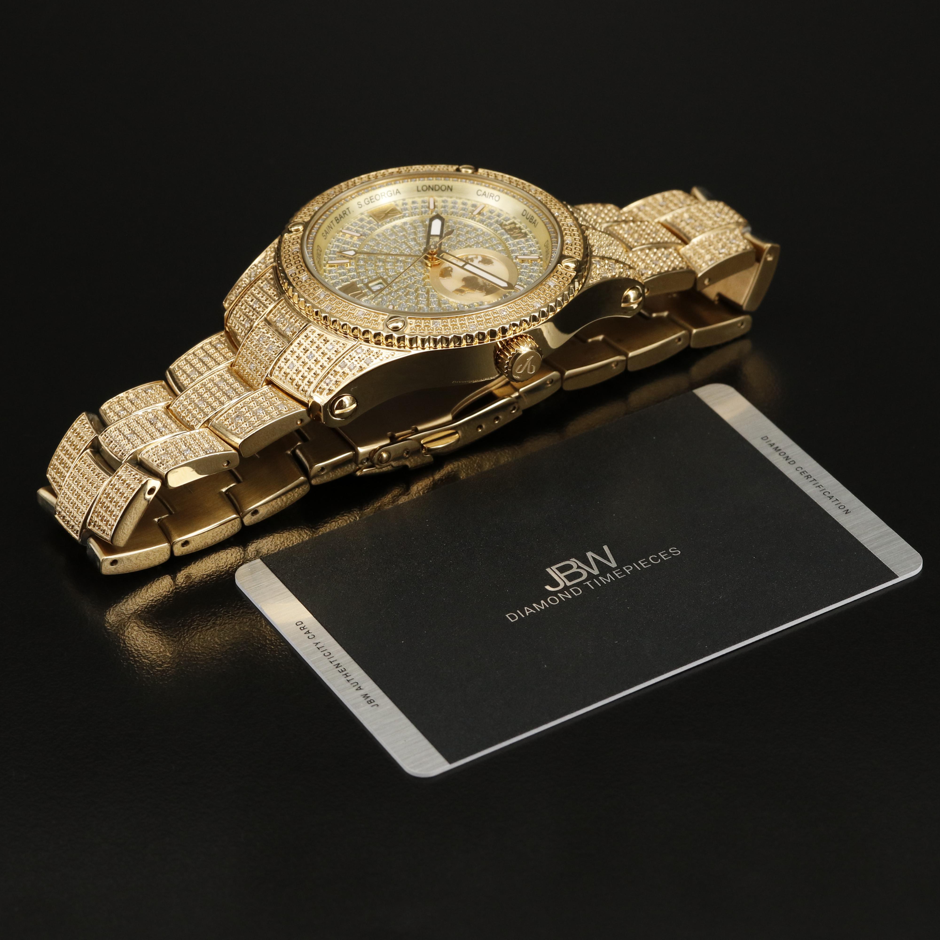 JBW "Jetsetter" Dual Time Diamond Watch