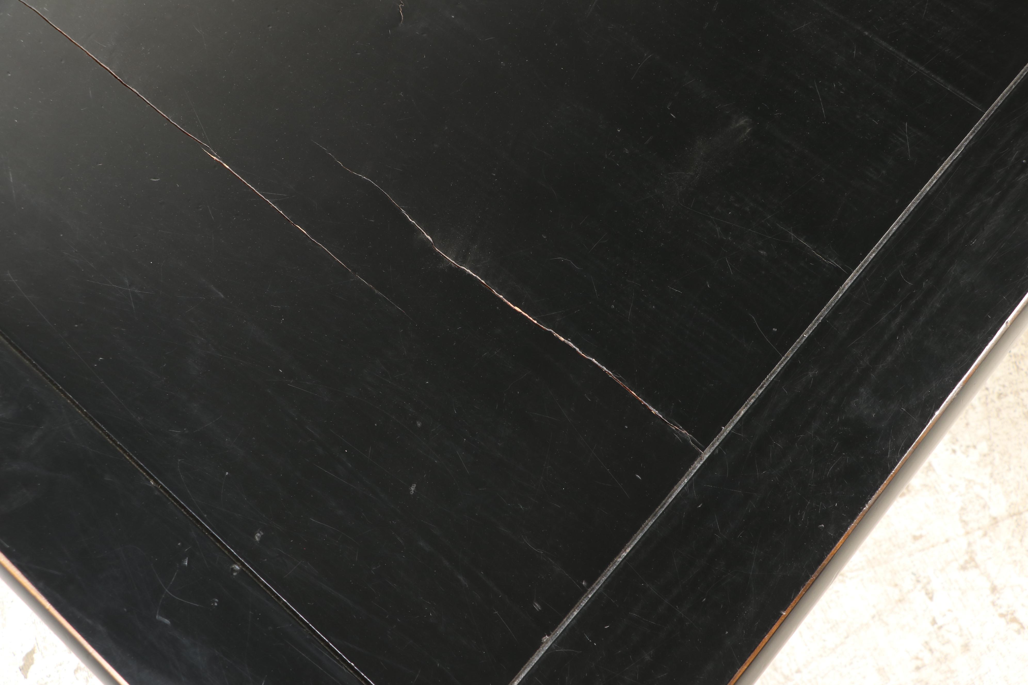 Ebonized Pine Double-Pedestal Extension Dining Table