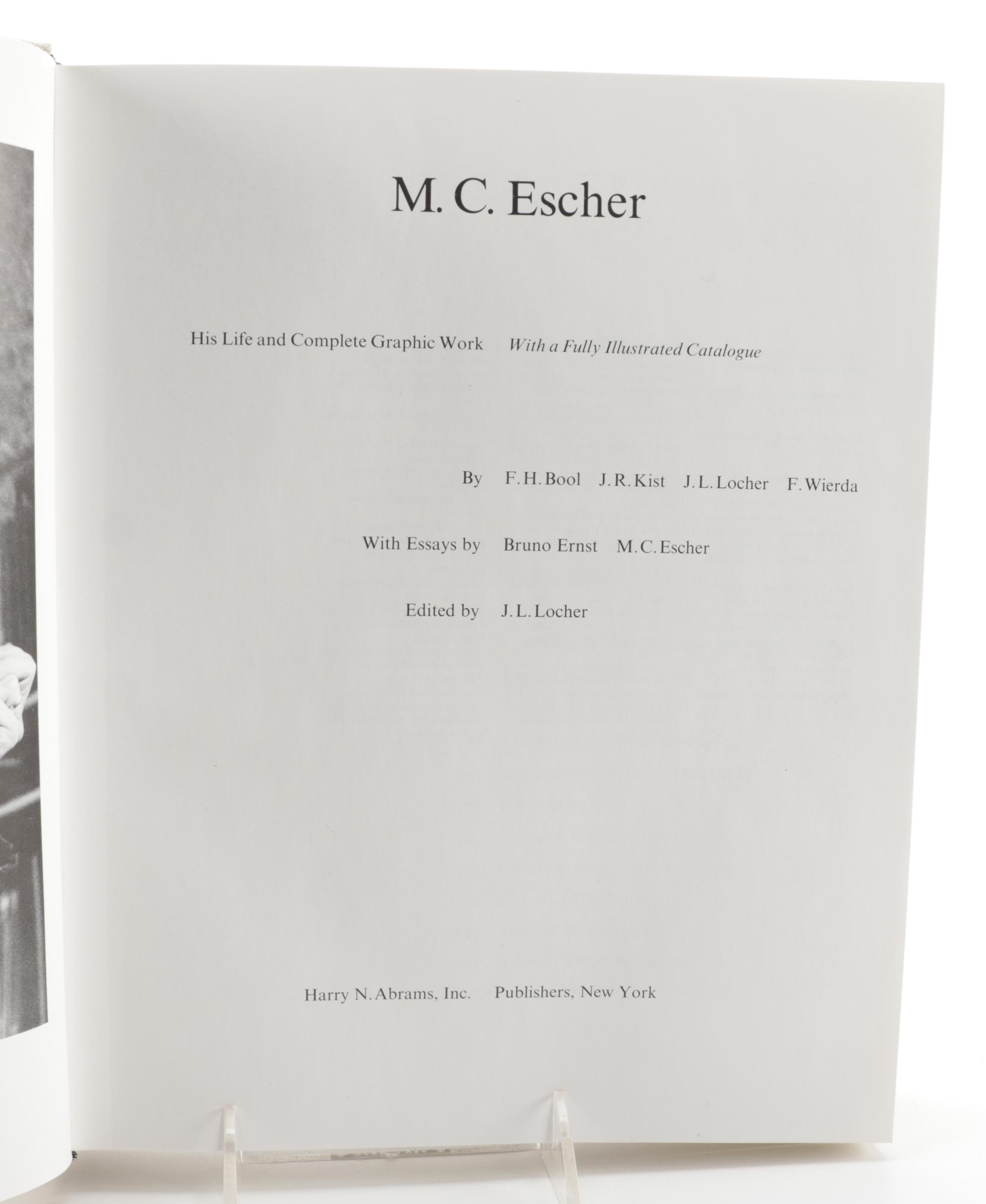 First English Language Edition "M. C. Escher" with Other Escher Art Book
