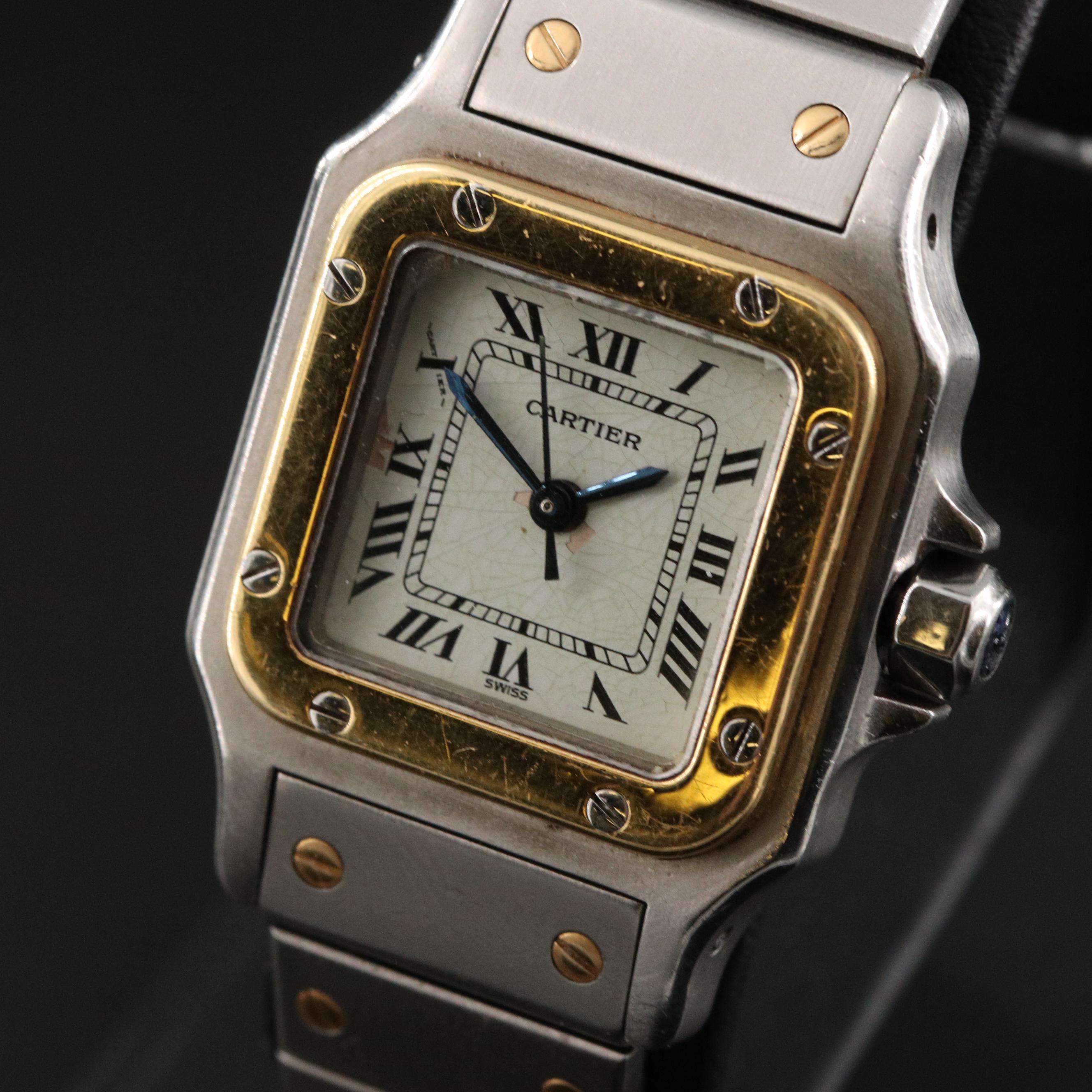 Cartier "Santos De Cartier" 18K and Stainless Steel Automatique Watch