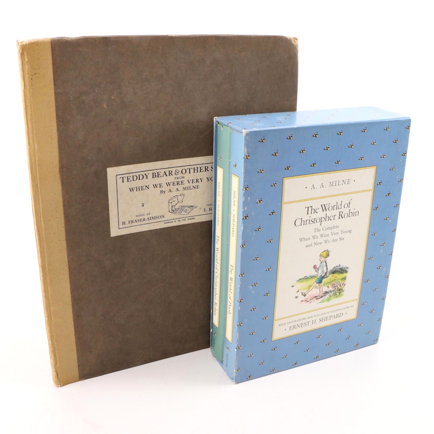 Illustrated "The World of Pooh" and More Books by A. A. Milne