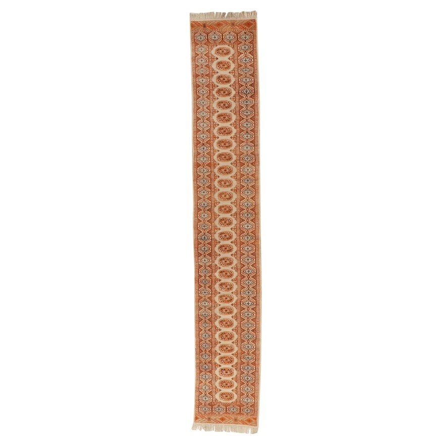 2'8 x 17'2 Hand-Knotted Pakistani Turkmen Style Carpet Runner