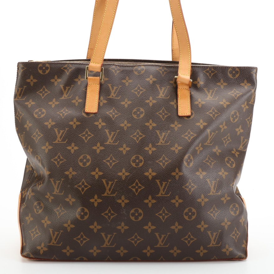 Louis Vuitton Cabas Mezzo Tote in Monogram Canvas and Vachetta Leather