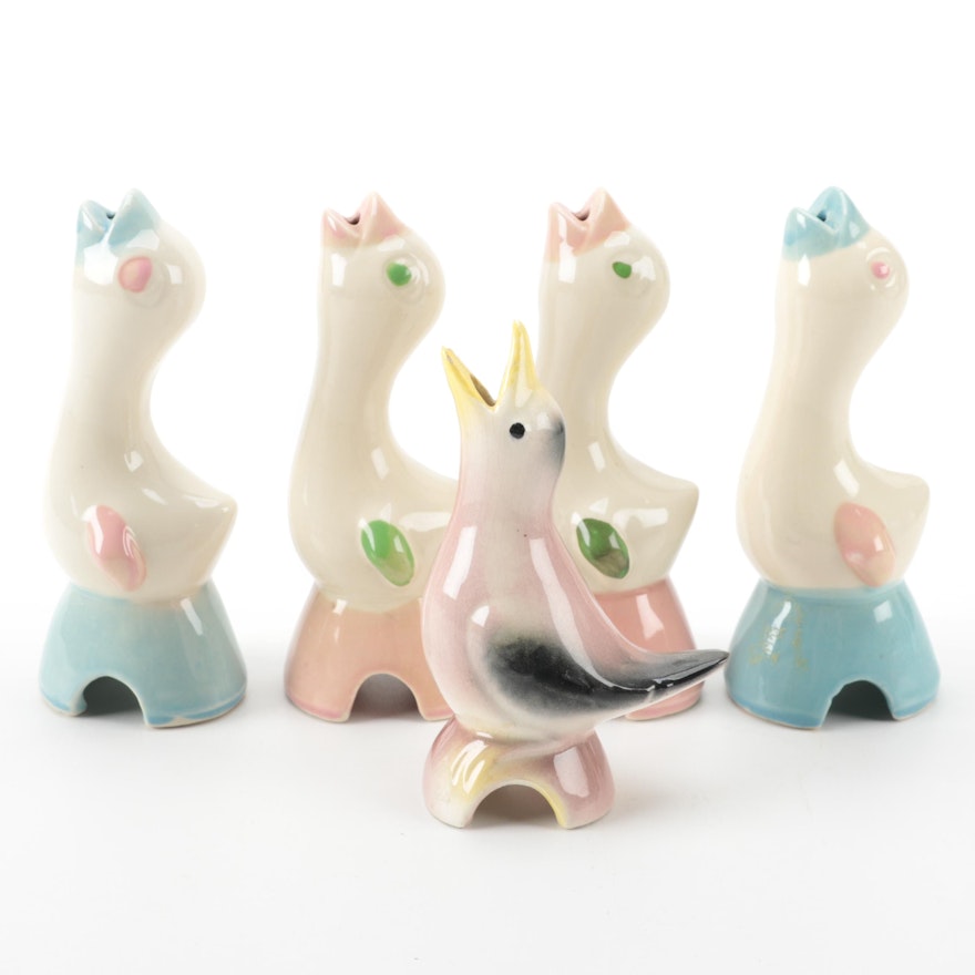 Pillsbury and Other Ceramic Pie Birds, Mid-20th Century