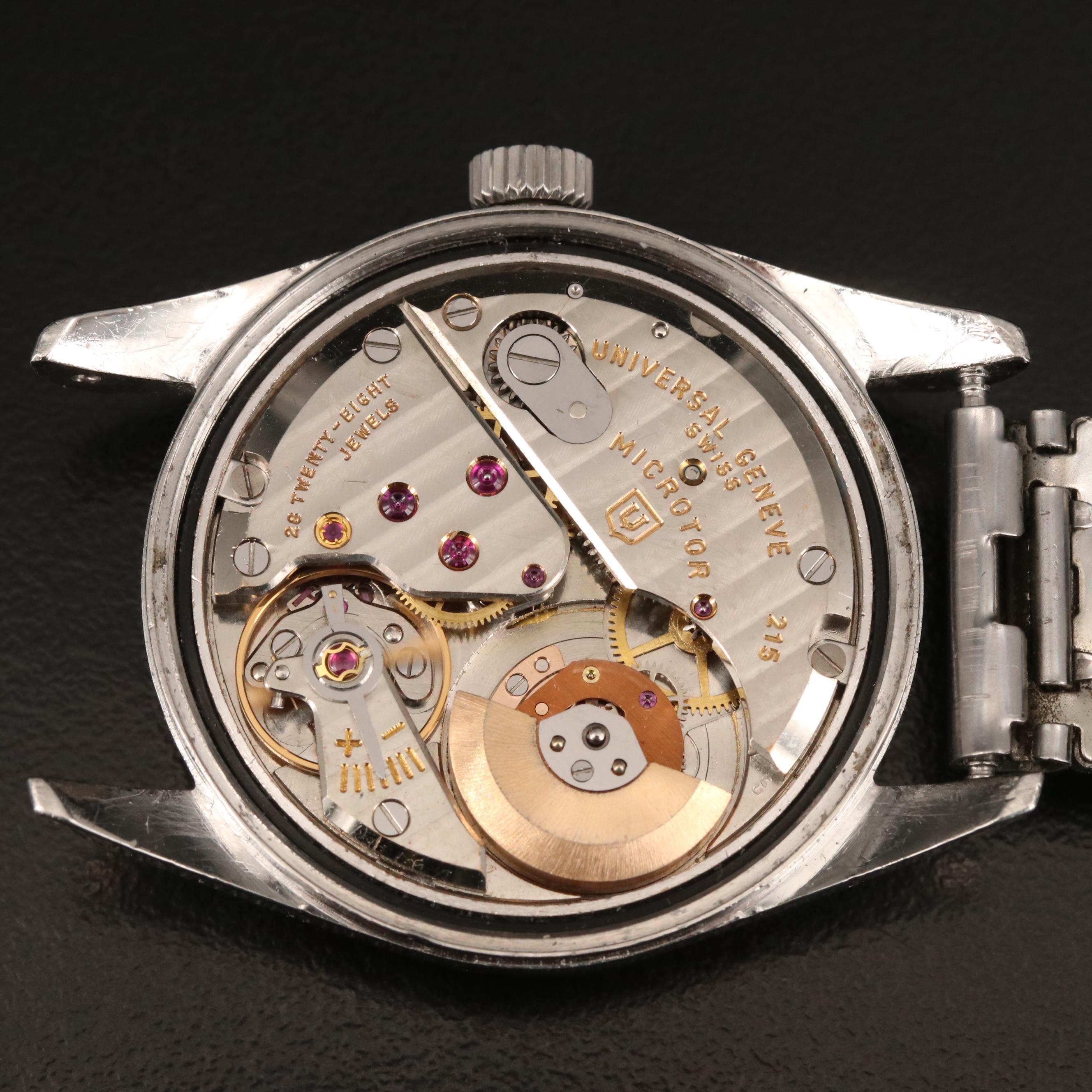 Universal Geneve Polerouter Stainless Steel Watch