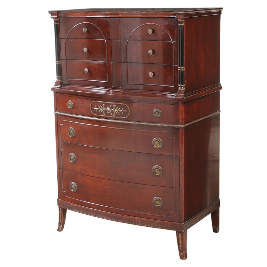 Federal Style Mahogany Seven-Drawer Chest, Mid-20th Century