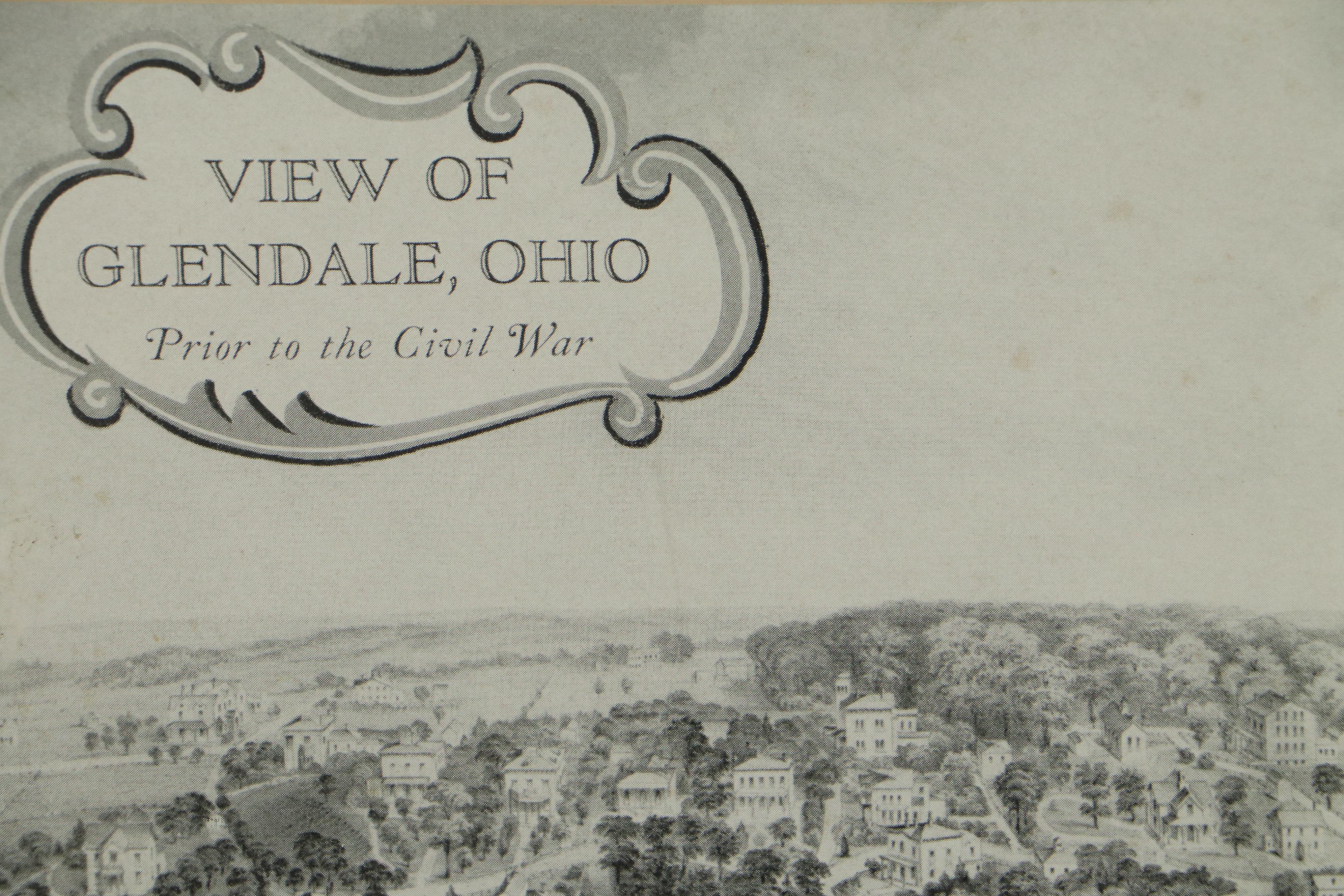 Pictorial Lithograph Map of Glendale, Ohio and More