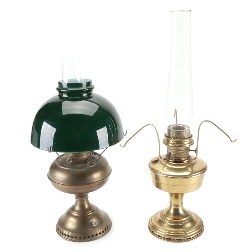 Aladdin and Rayo Converted Hurricane Oil Lamps